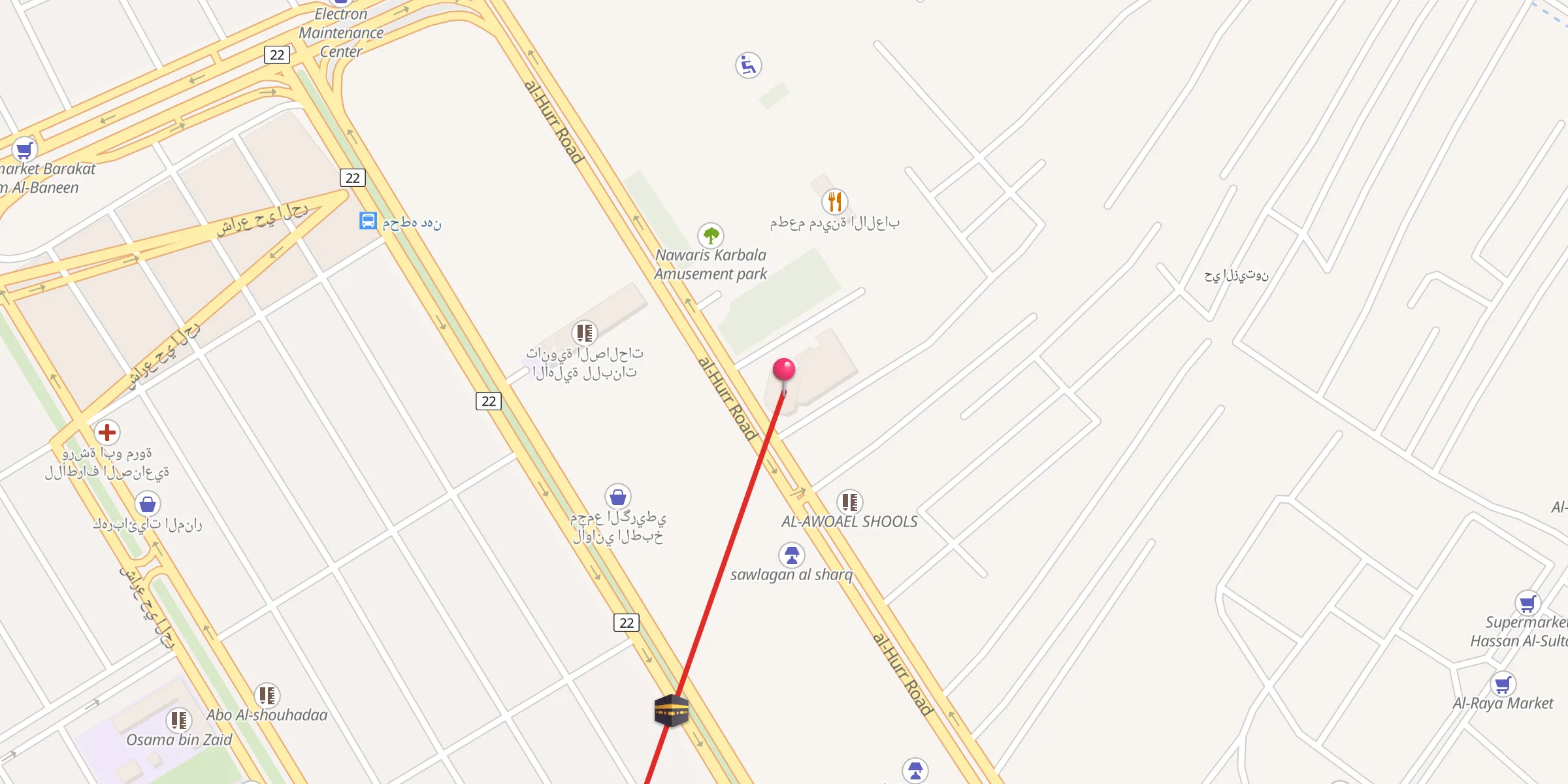 Carte de localisation : جامع الغريب