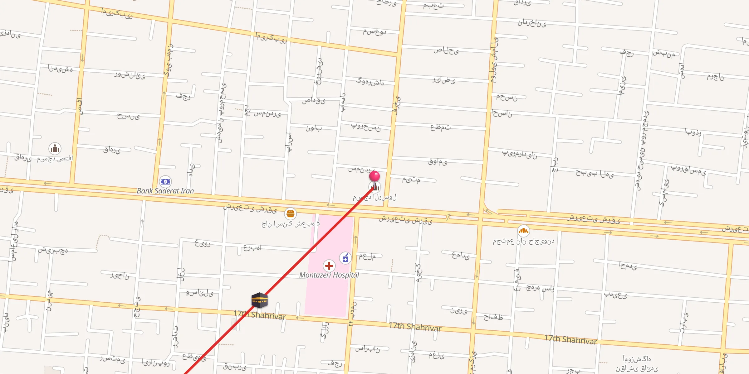 Carte de localisation : مسجد الرسول