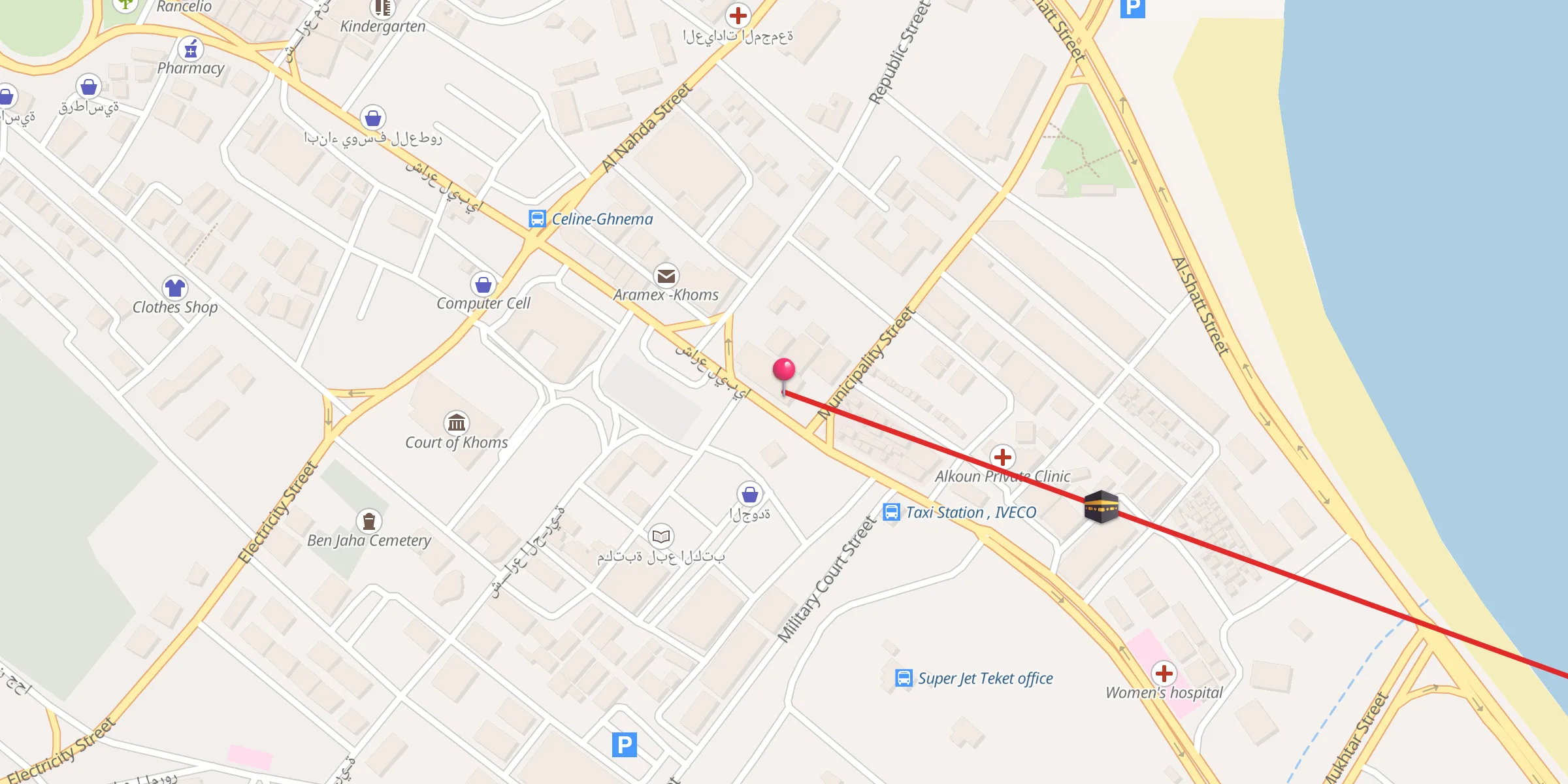Carte de localisation : جامع الباشا