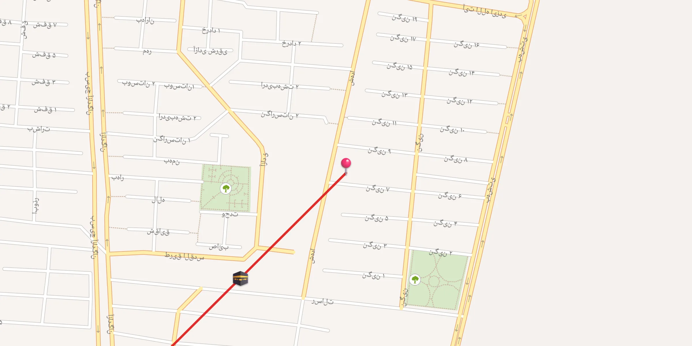 Carte de localisation : مسجد جامع آزادگان
