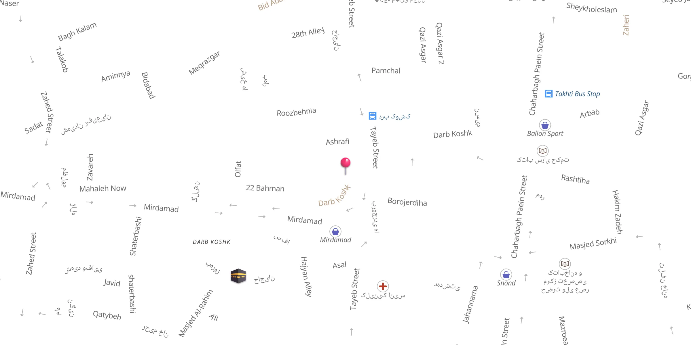 Carte de localisation : Darb-e Kushk Mosque
