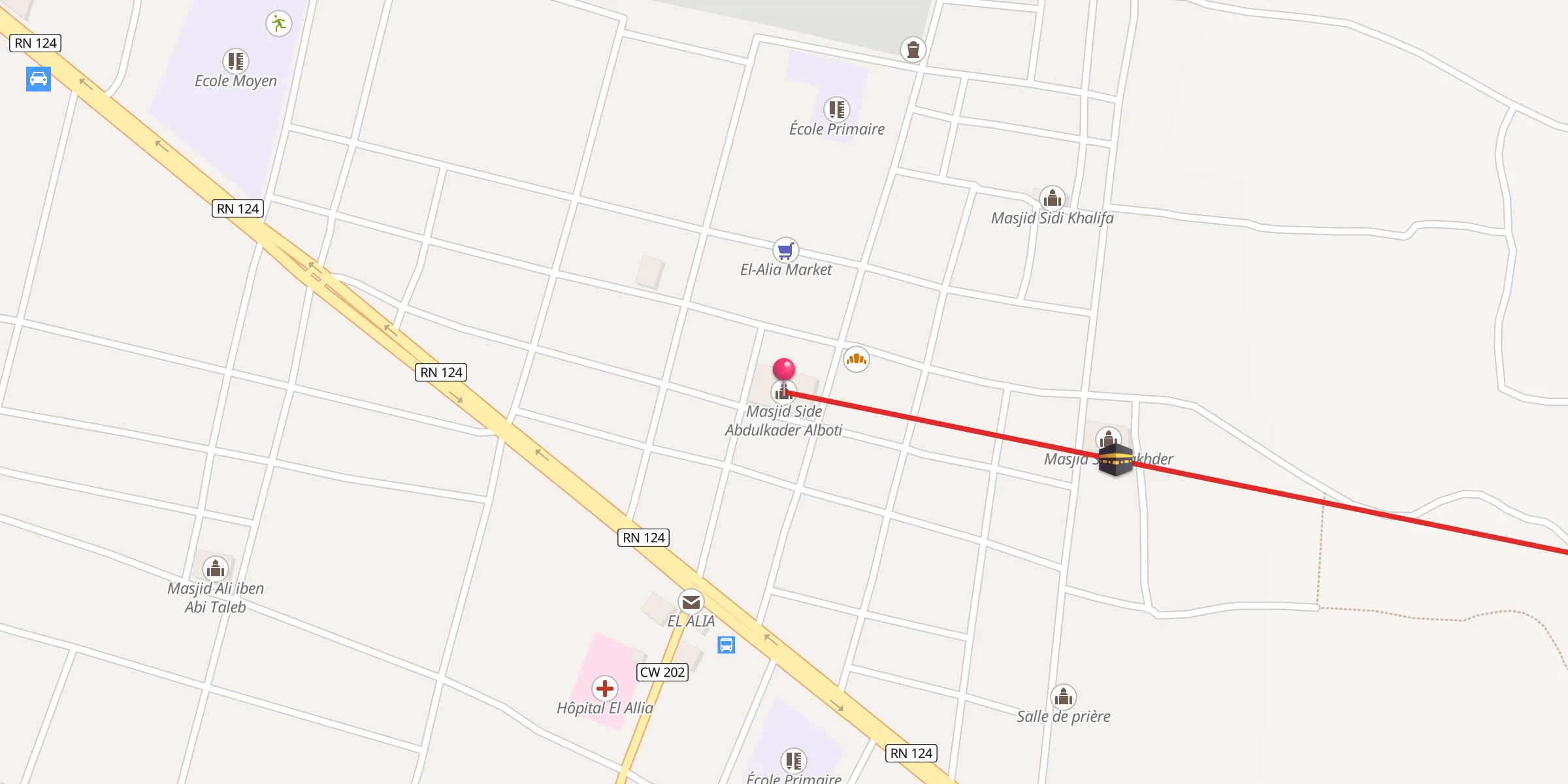 Carte de localisation : مسجد سيدي عبد القادر البوطي