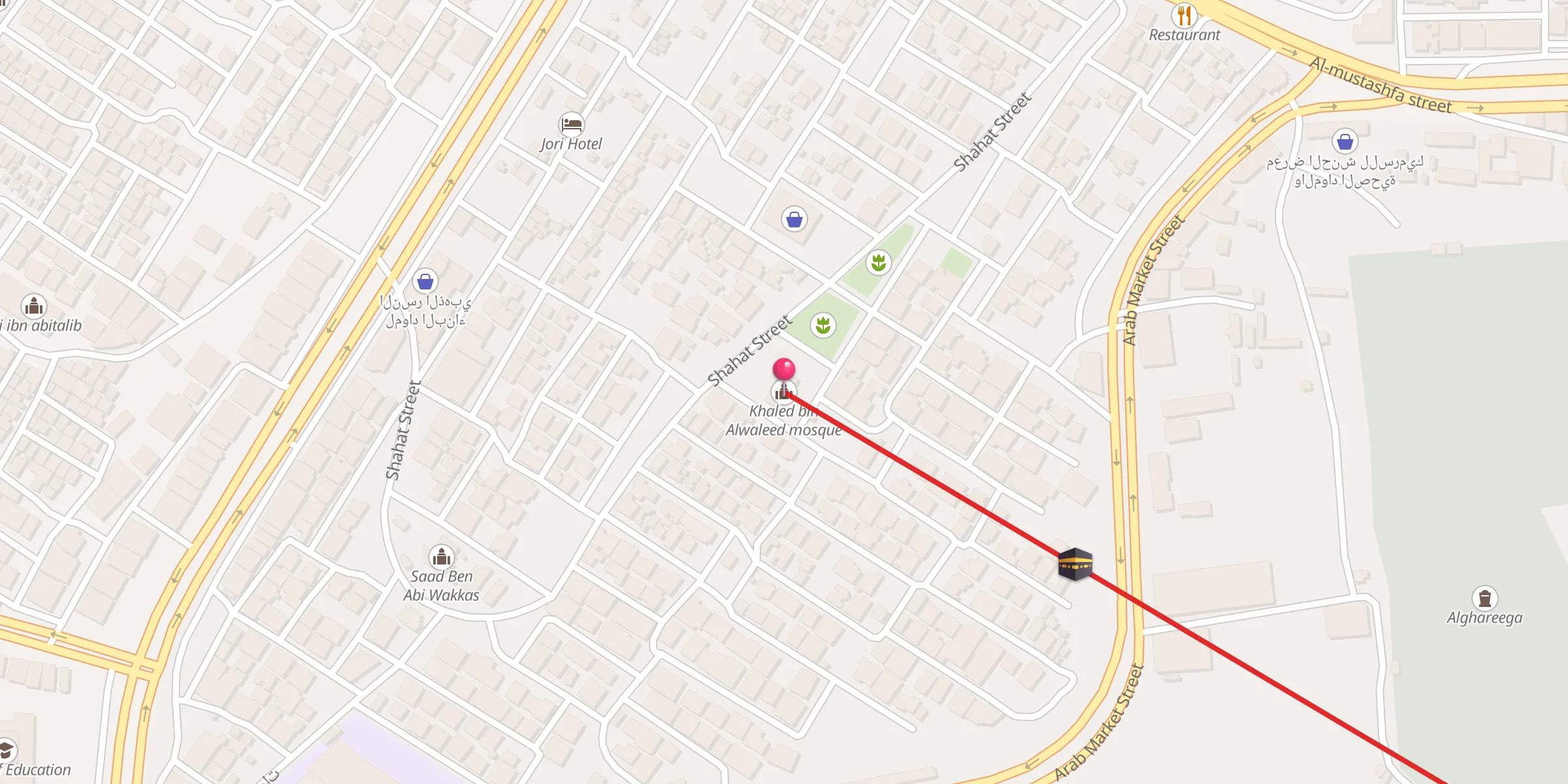 Carte de localisation : مسجد خالد بن الوليد