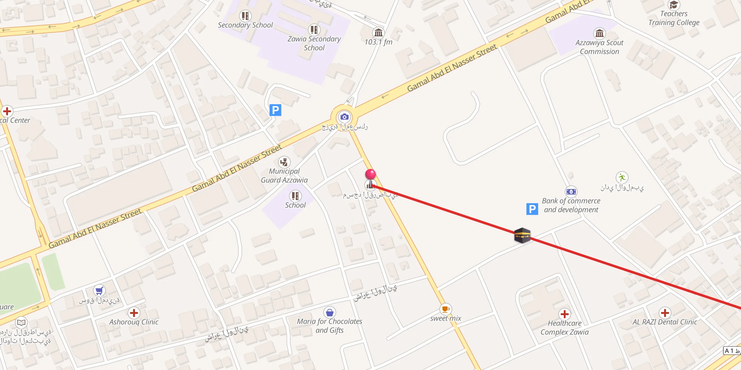 Carte de localisation : مسجد القرضابية