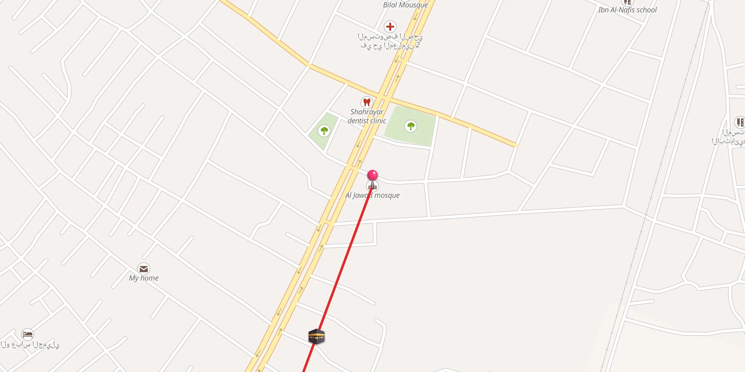 Carte de localisation : جامع محمد الجواد (ع)