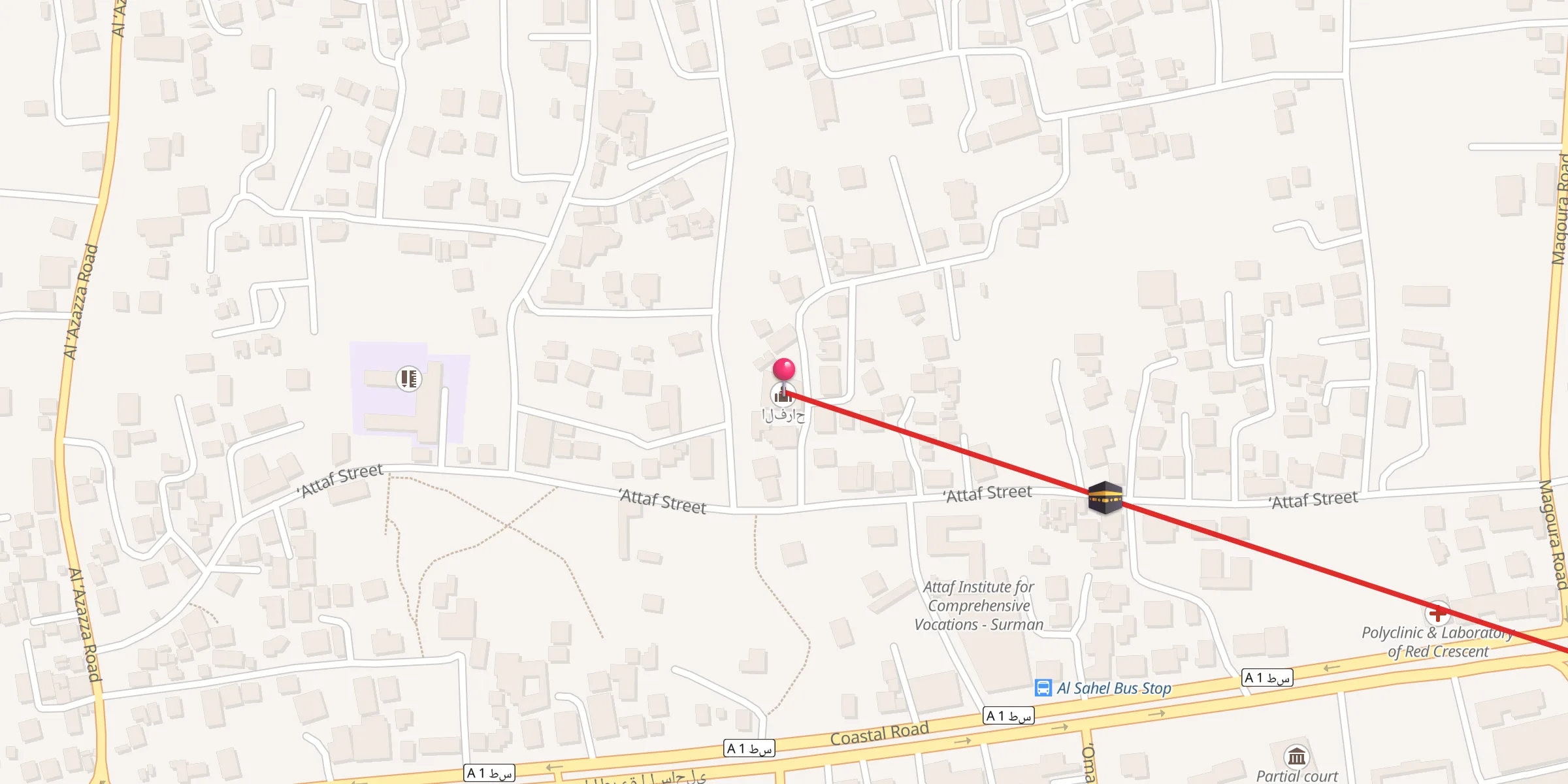 Carte de localisation : الفراح