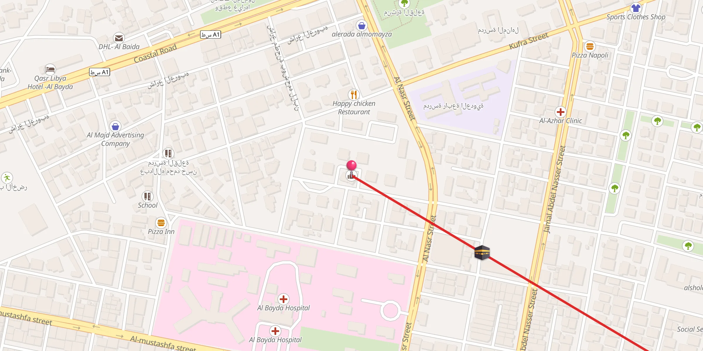Carte de localisation : مسجد