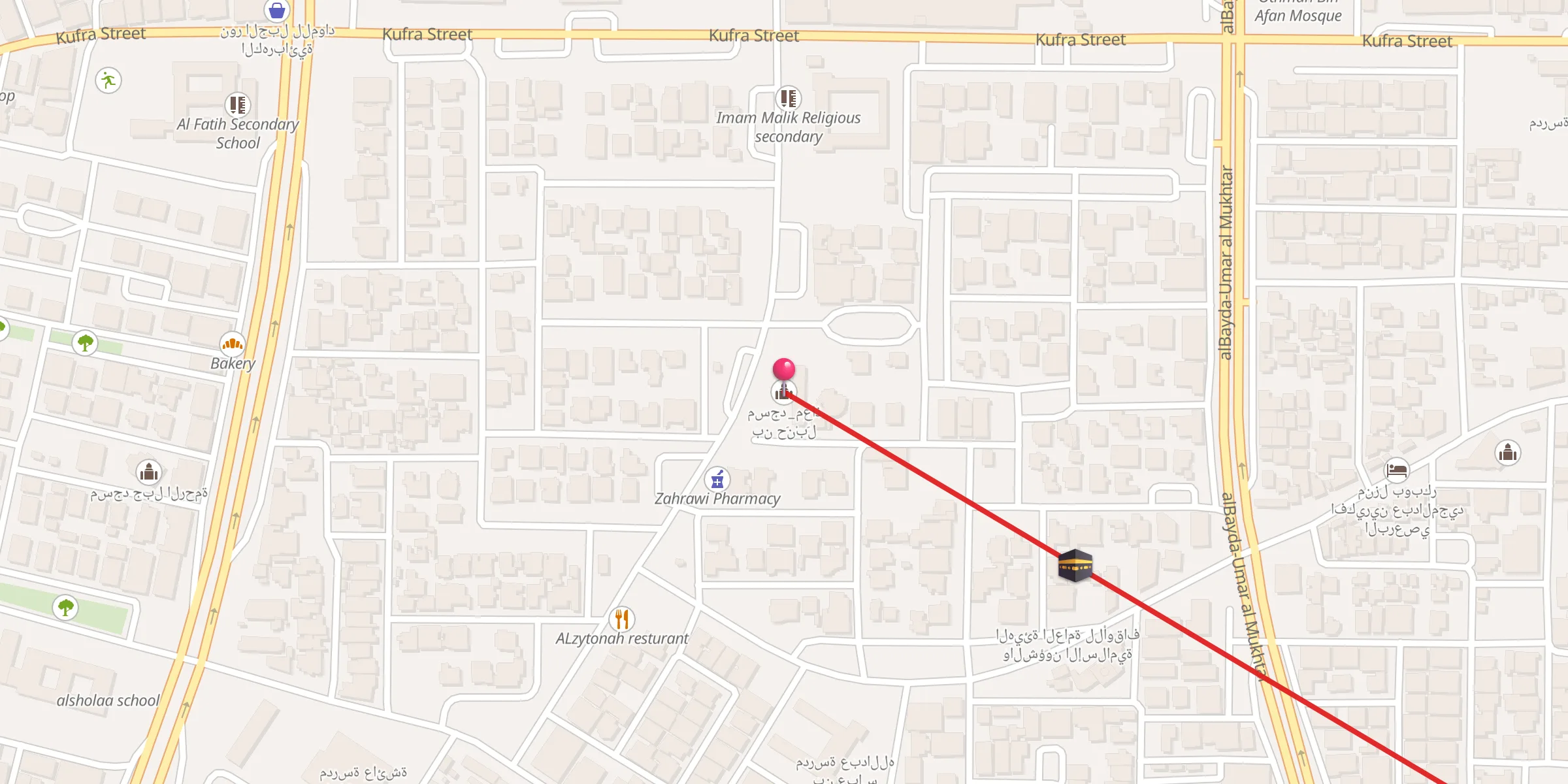 Carte de localisation : مسجد _معاذ بن حَنْبَل