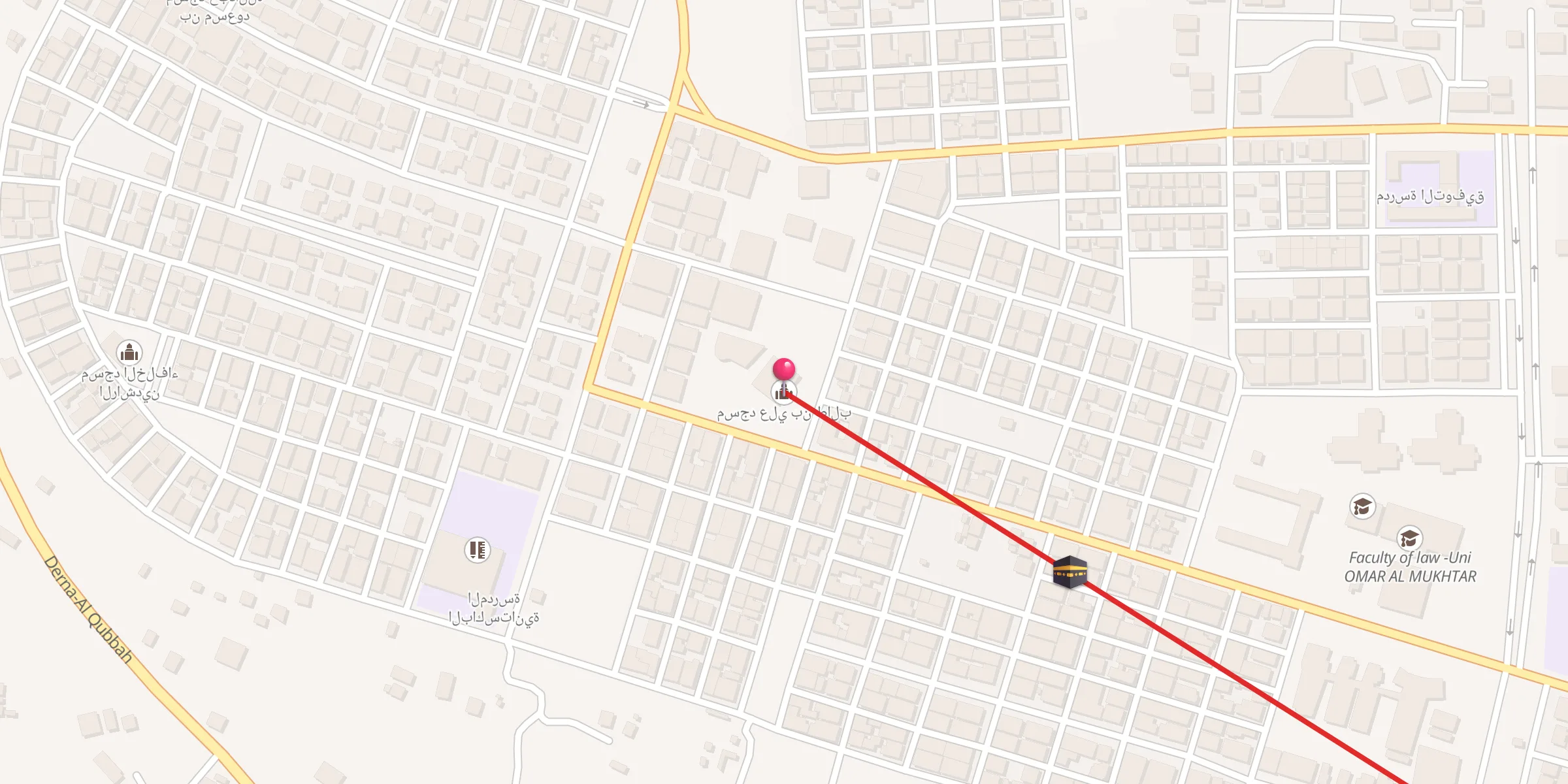 Carte de localisation : مسجد علي بن طالب