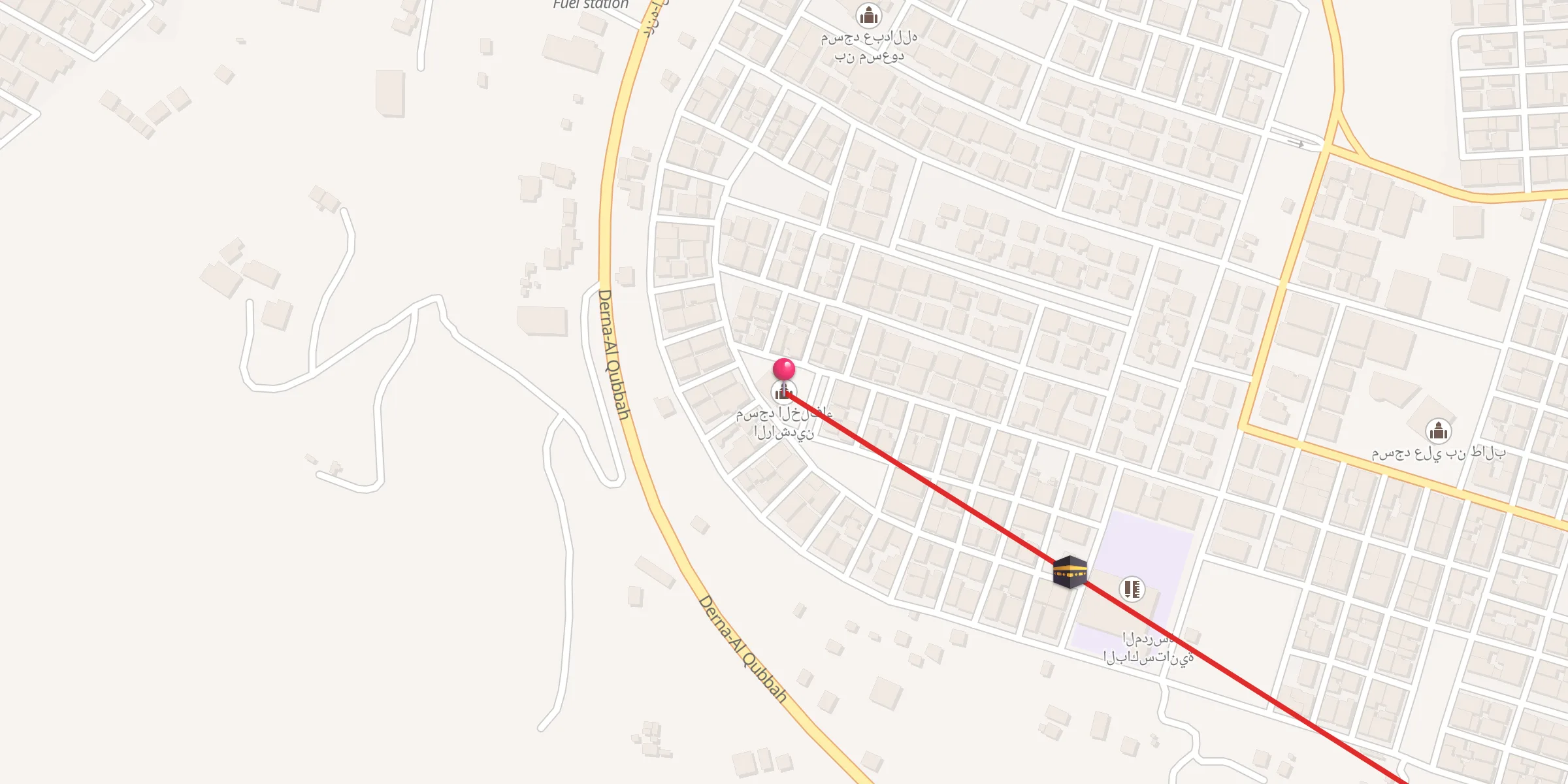 Carte de localisation : مسجد الخلفاء الراشدين