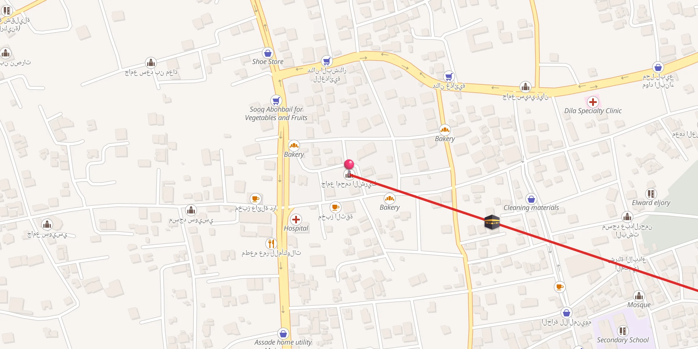 Carte de localisation : جامع امحمد الشريف