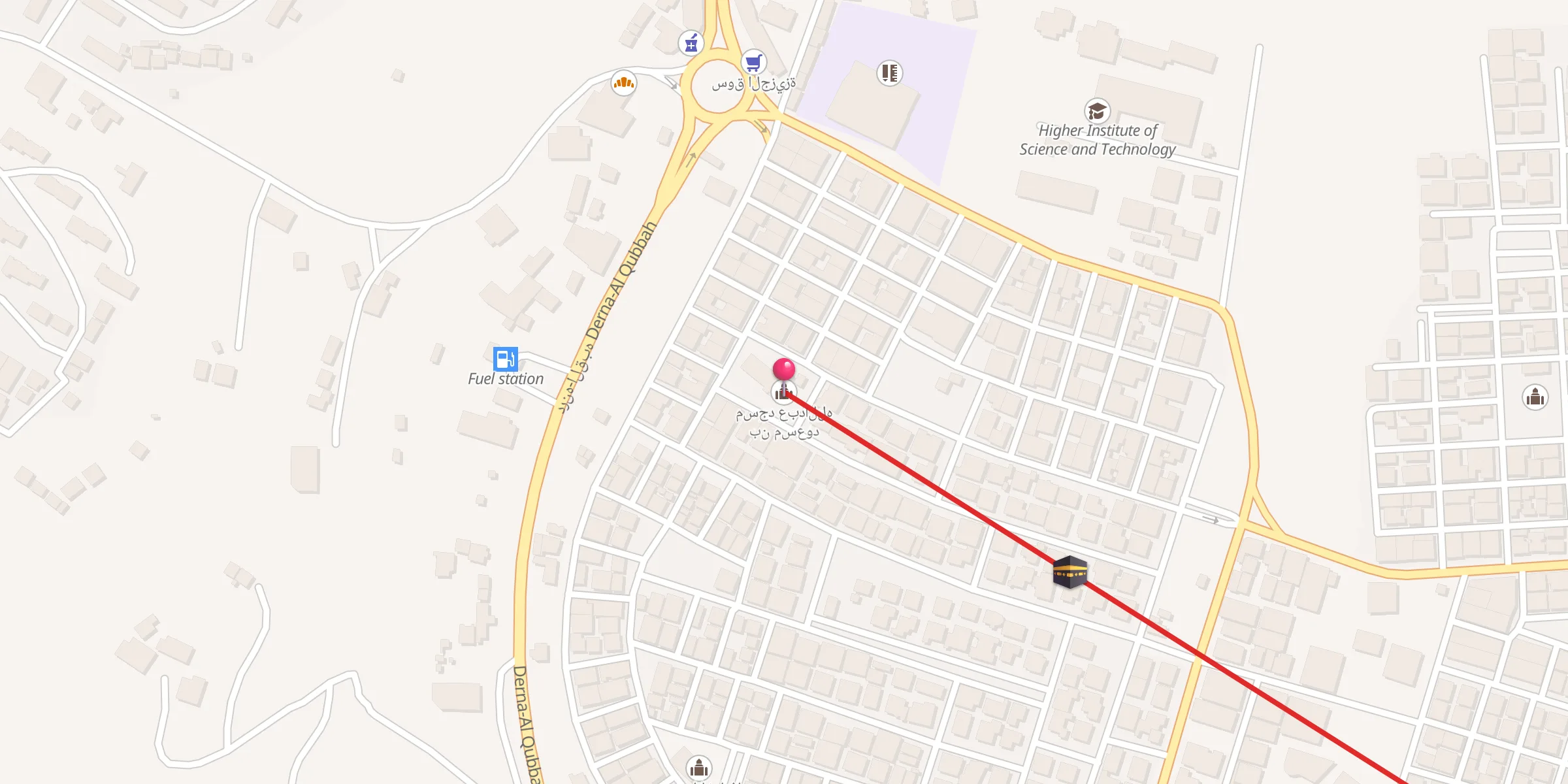 Carte de localisation : مسجد عبدالله بن مسعود