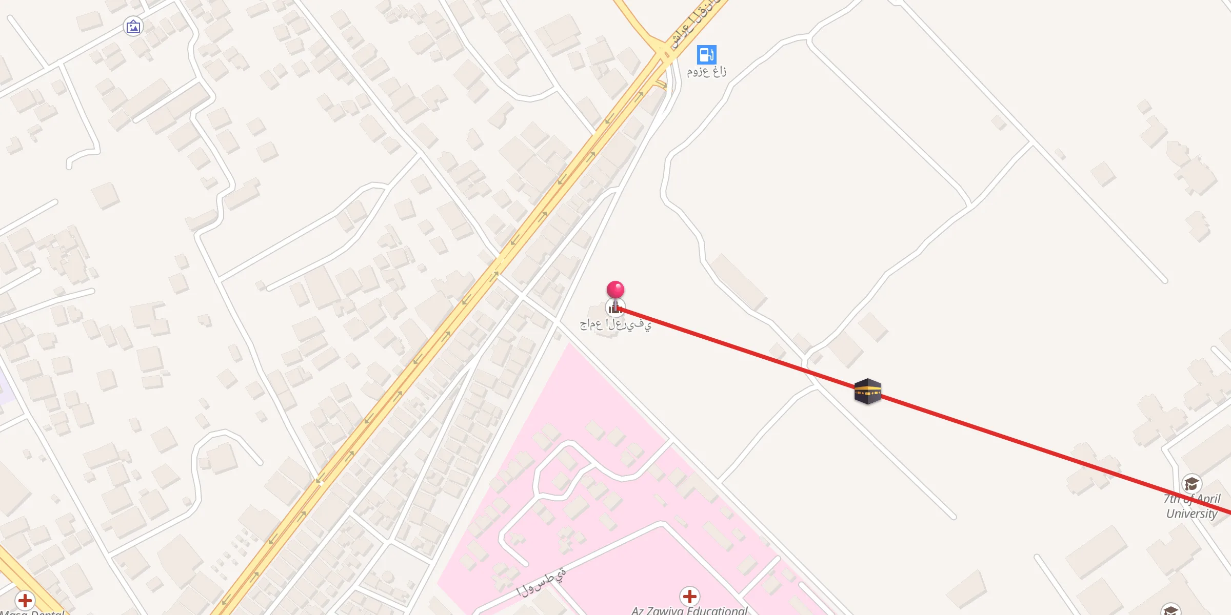 Carte de localisation : جامع العريفي