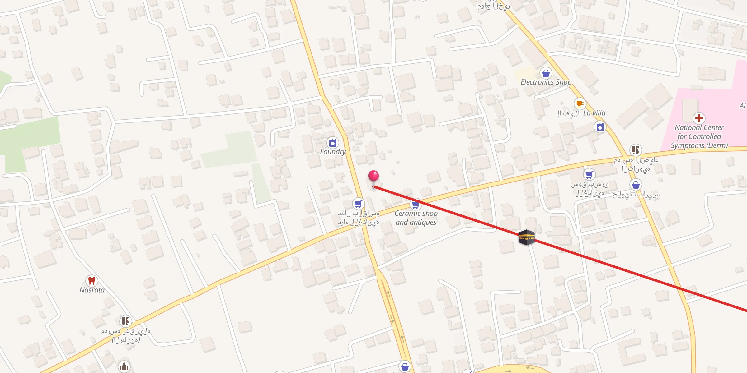 Carte de localisation : سعد بن معاذ