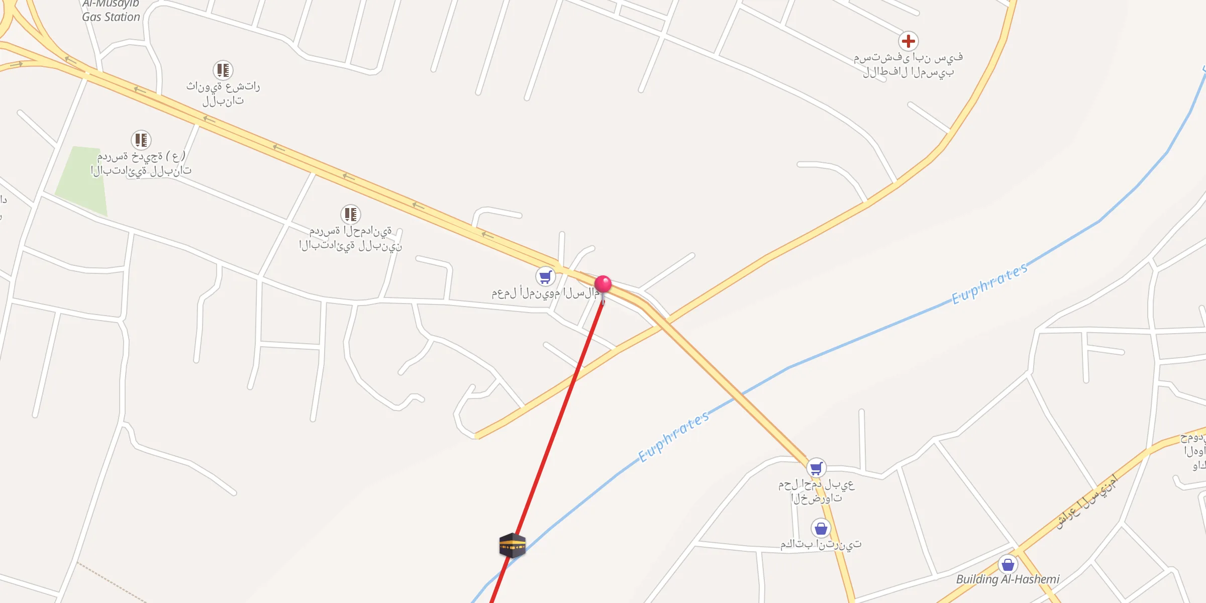 Carte de localisation : جامع المسيب