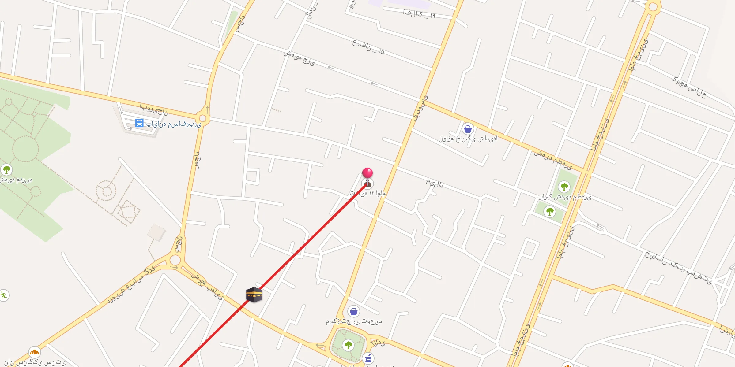 Carte de localisation : تکیه ۱۲ امام