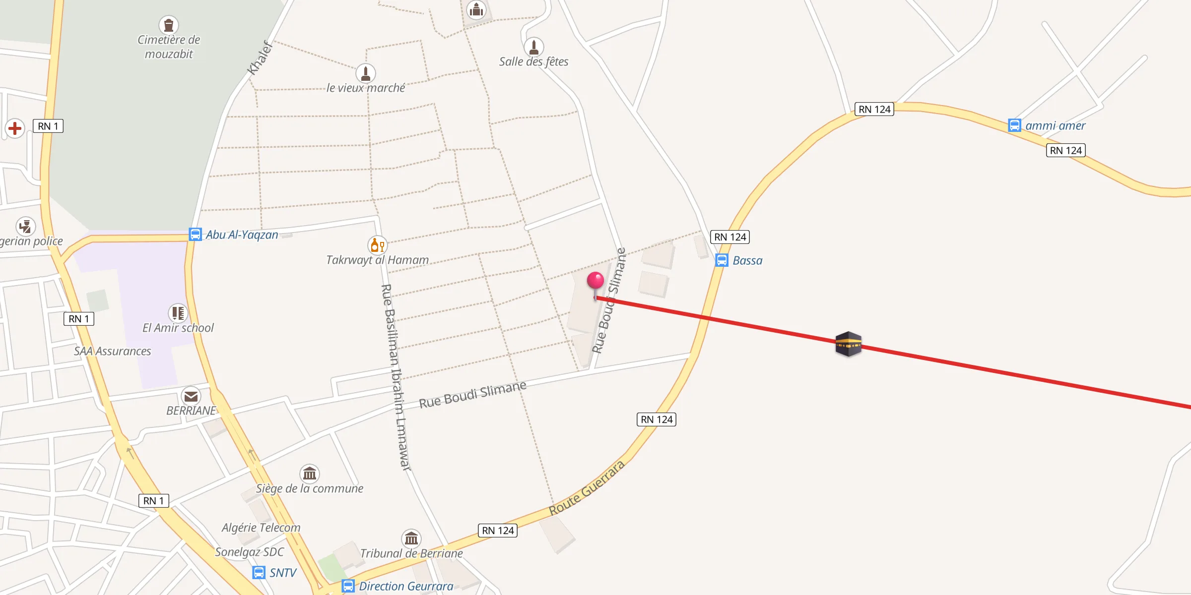 Carte de localisation : Tamedjida Taqeblit مسجد تقبلت