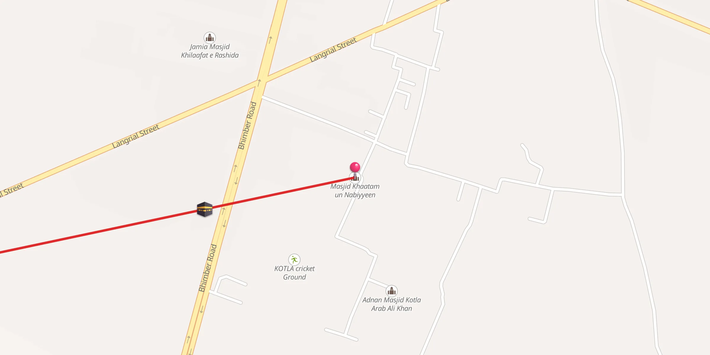 Carte de localisation : Masjid Khaatam un Nabiyyeen