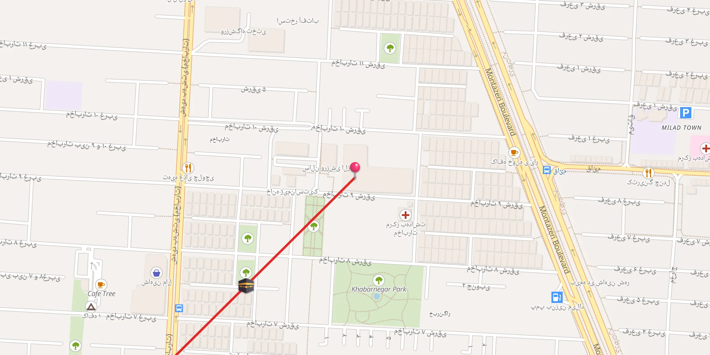 Carte de localisation : مسجد قمر بنی هاشم
