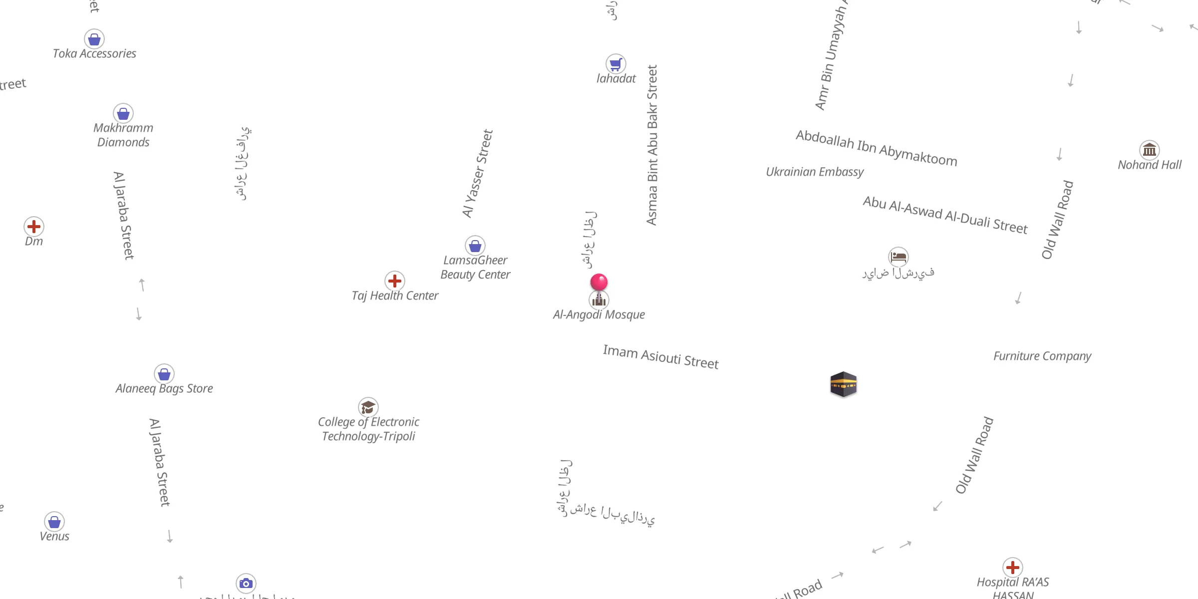 Carte de localisation : Al-Angodi Mosque