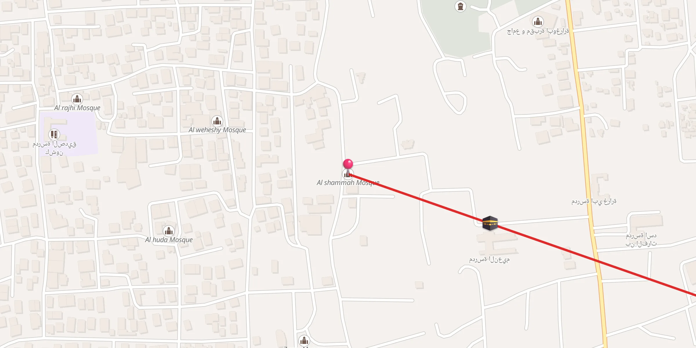 Carte de localisation : Al shammah Mosque