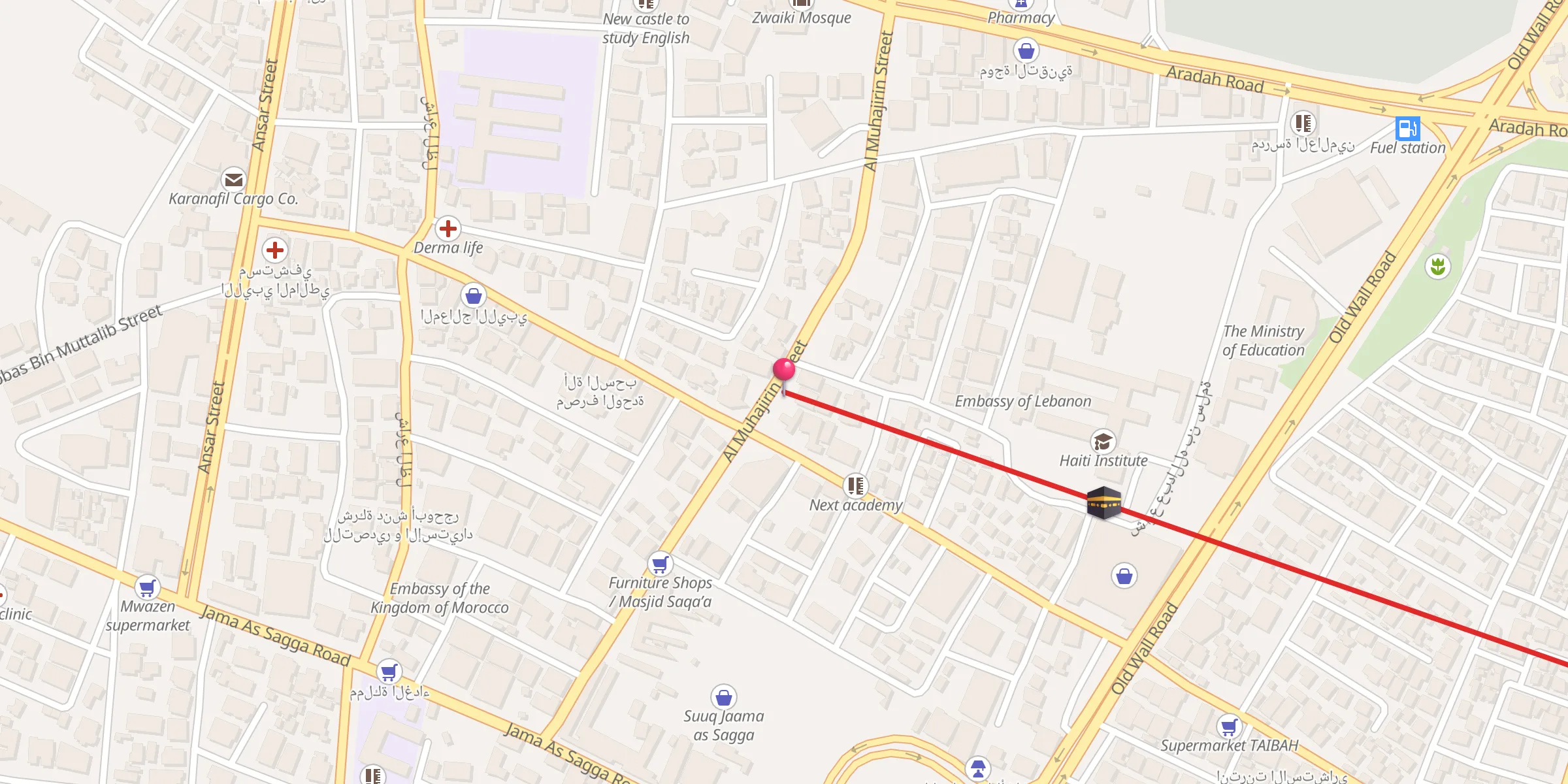 Carte de localisation : الخيزران كلينك