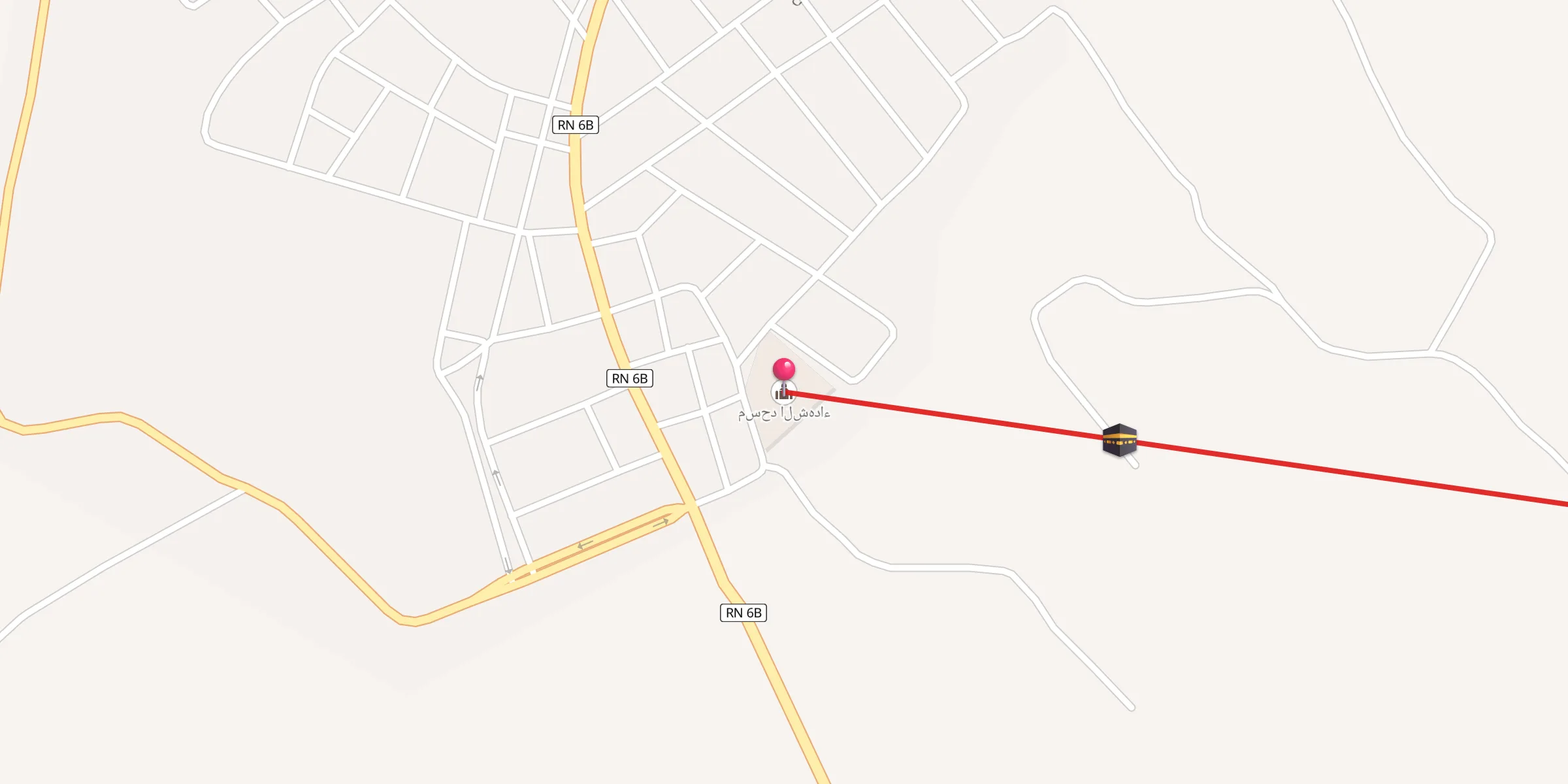 Carte de localisation : مسحد الشهداء