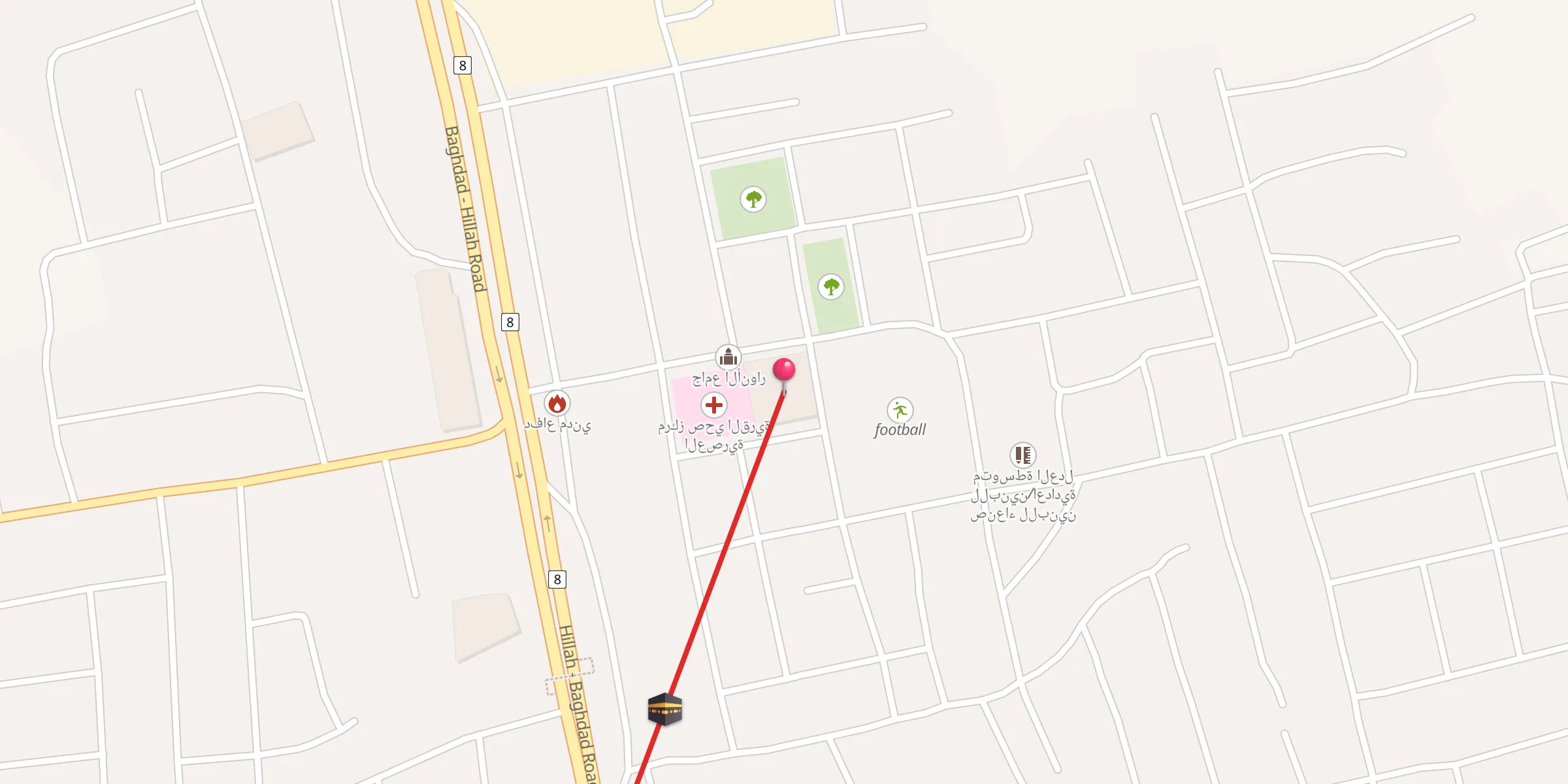 Carte de localisation : جامع الأنوار