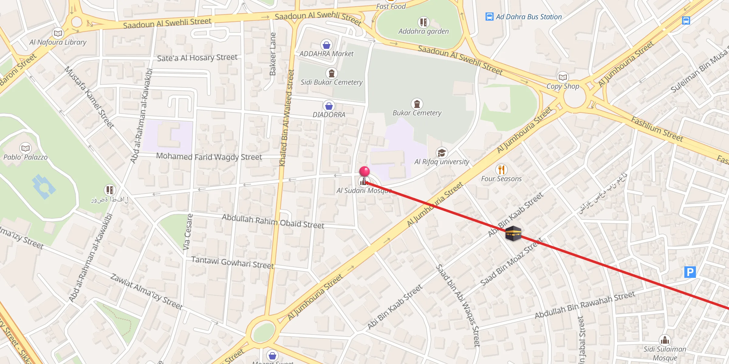Carte de localisation : Al Sudani Mosque