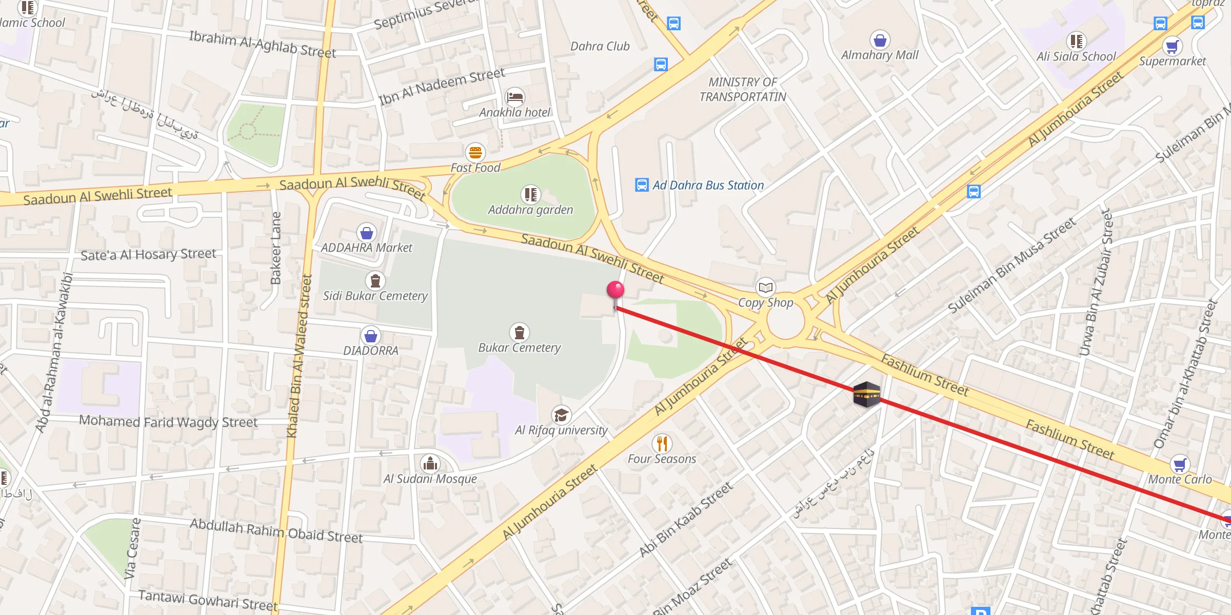 Carte de localisation : Al Khalwah