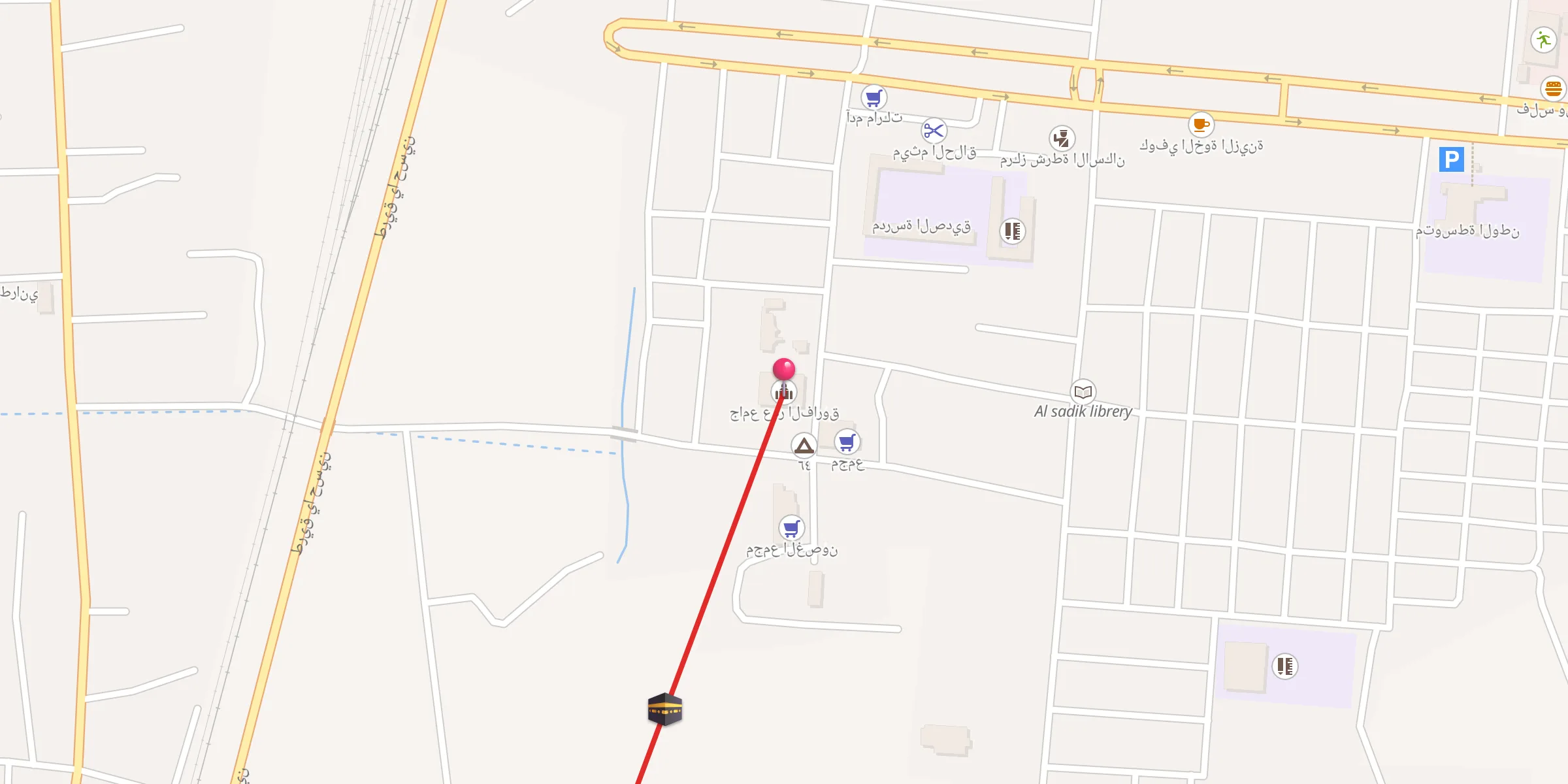 Carte de localisation : جامع عمر الفاروق