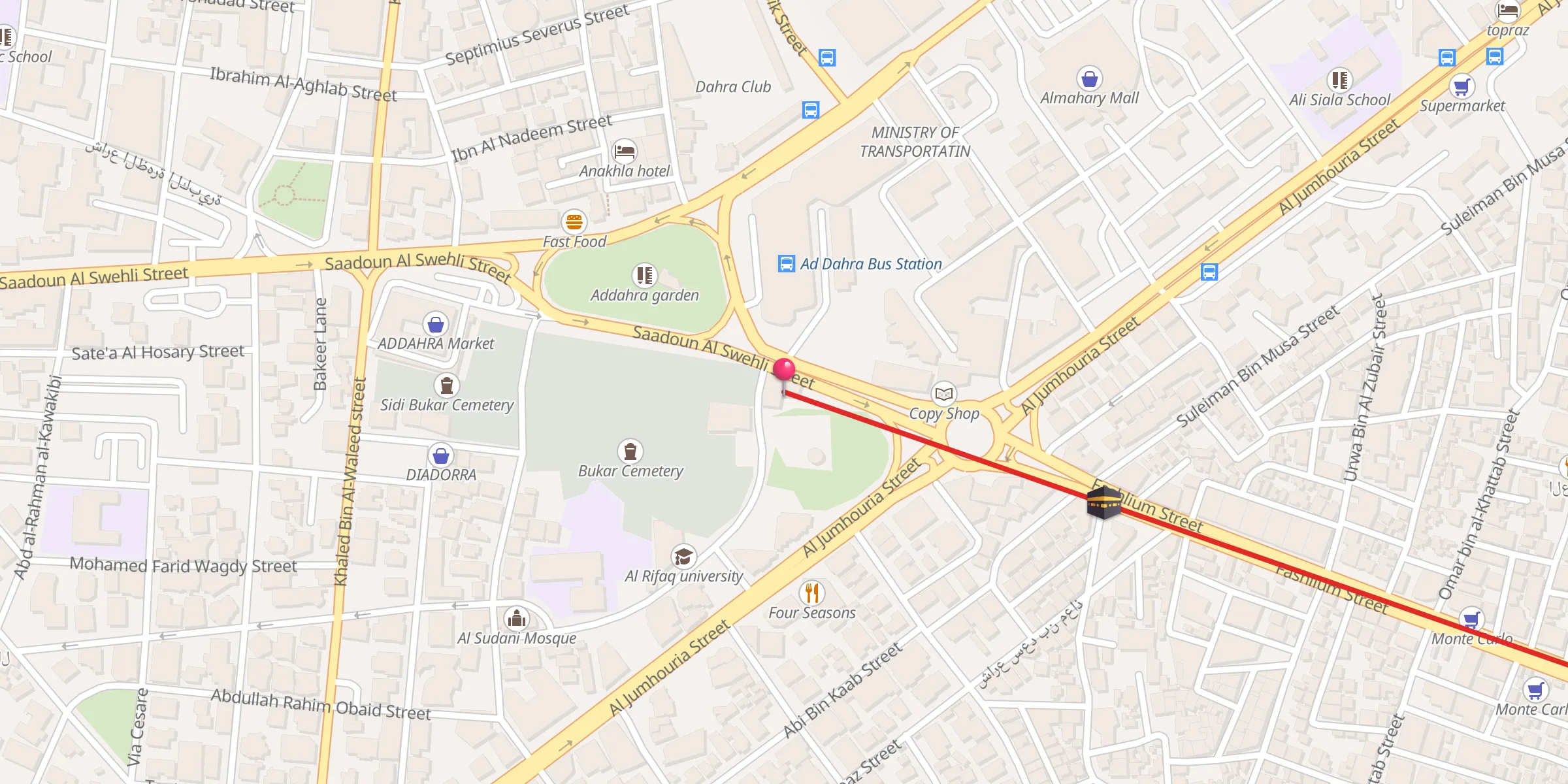 Carte de localisation : Abu Dhair Mosque