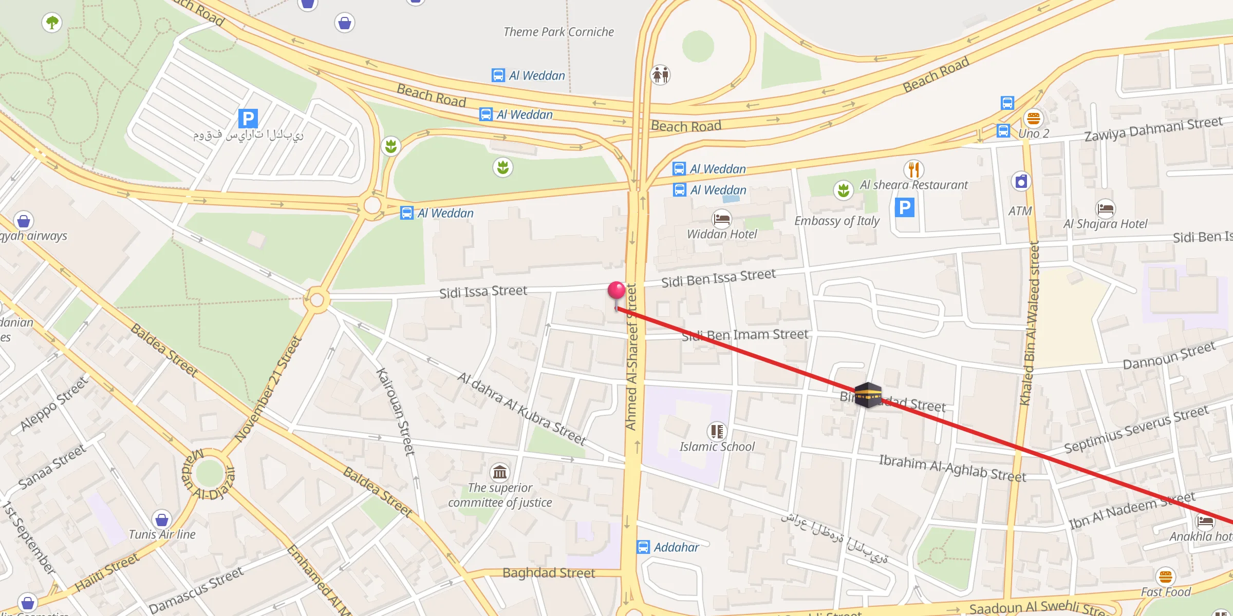 Carte de localisation : Sidi Ben Al Imam Mosque