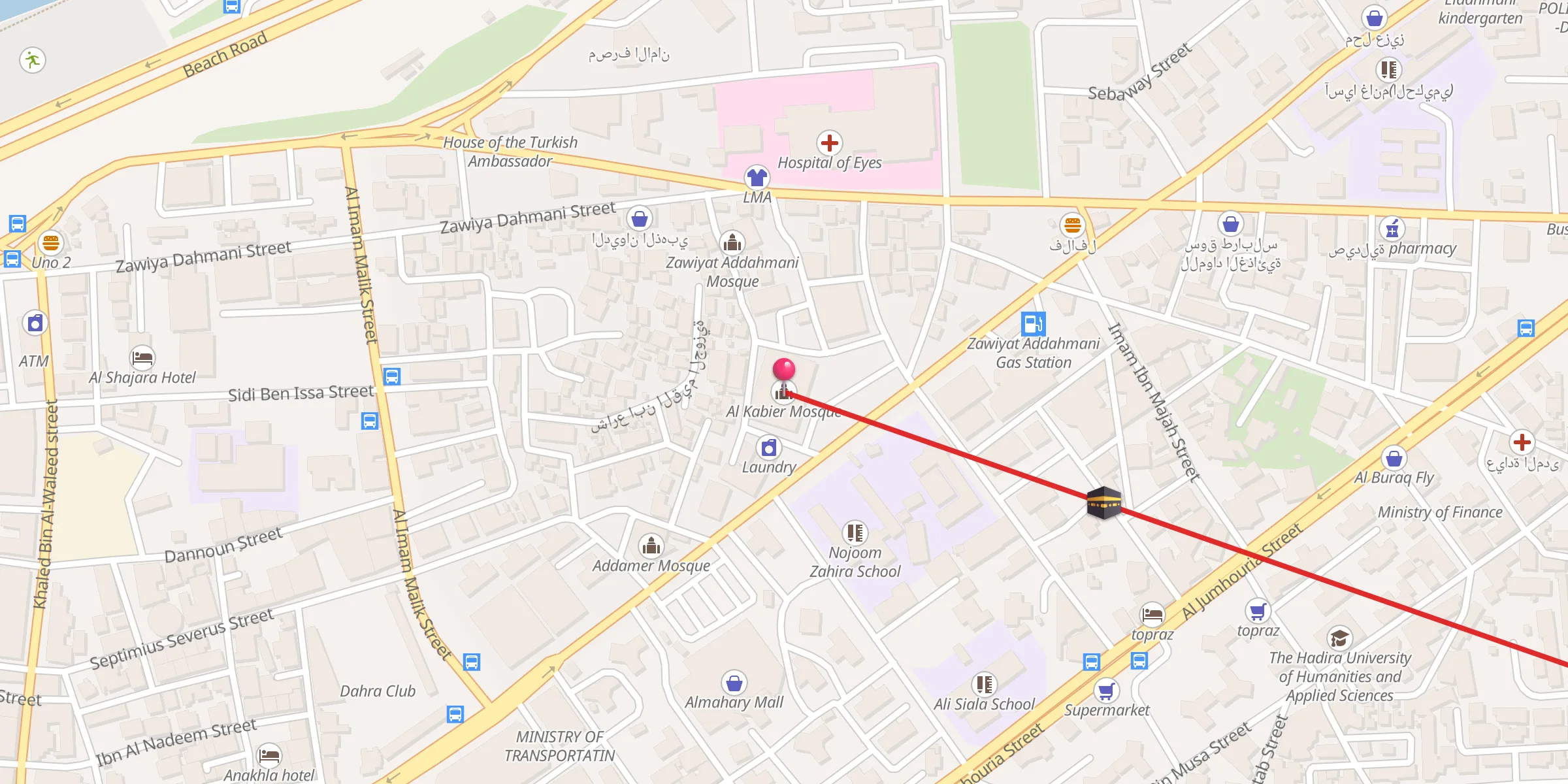 Carte de localisation : Al Kabier Mosque