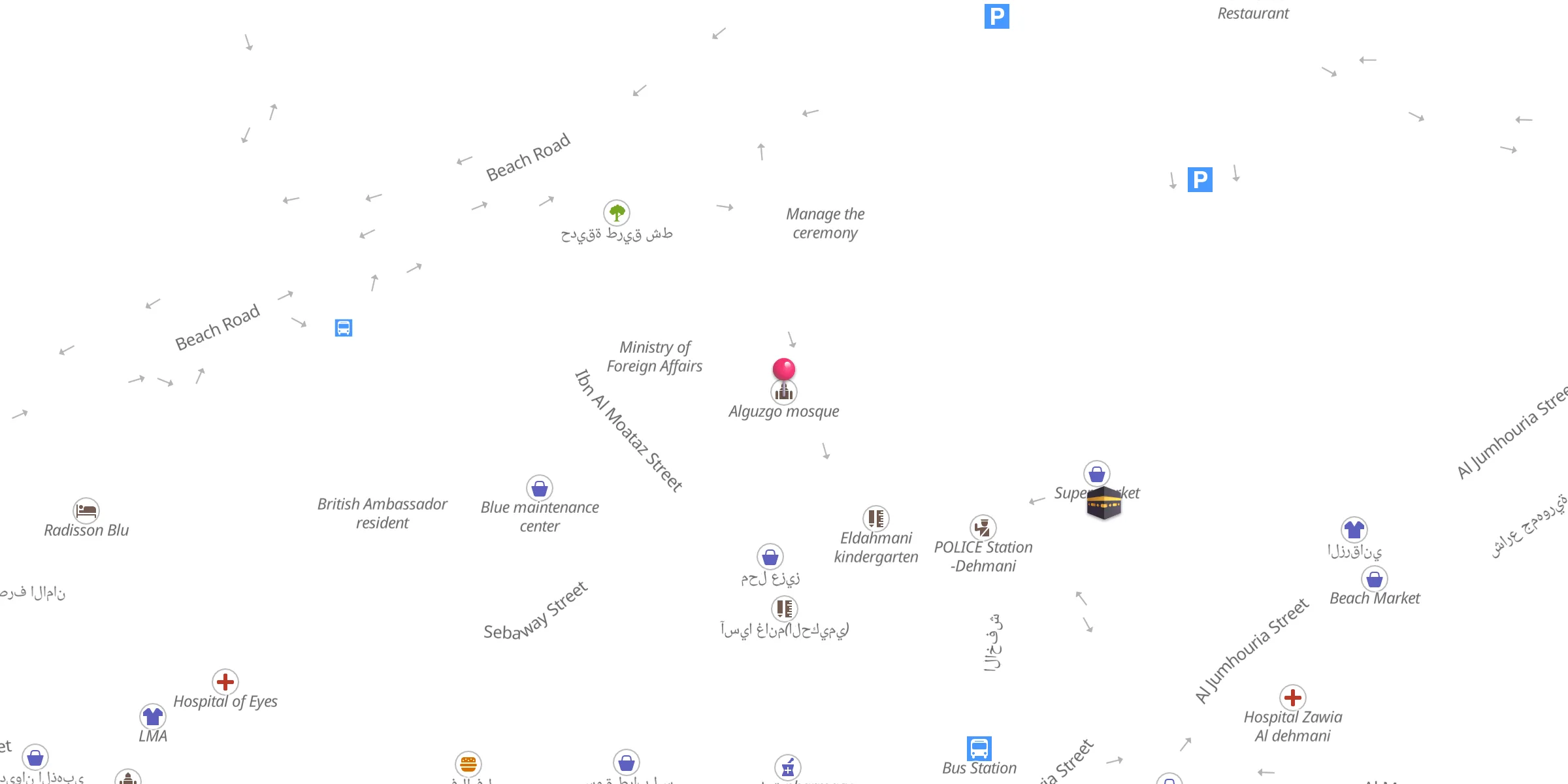 Carte de localisation : Alguzgo mosque