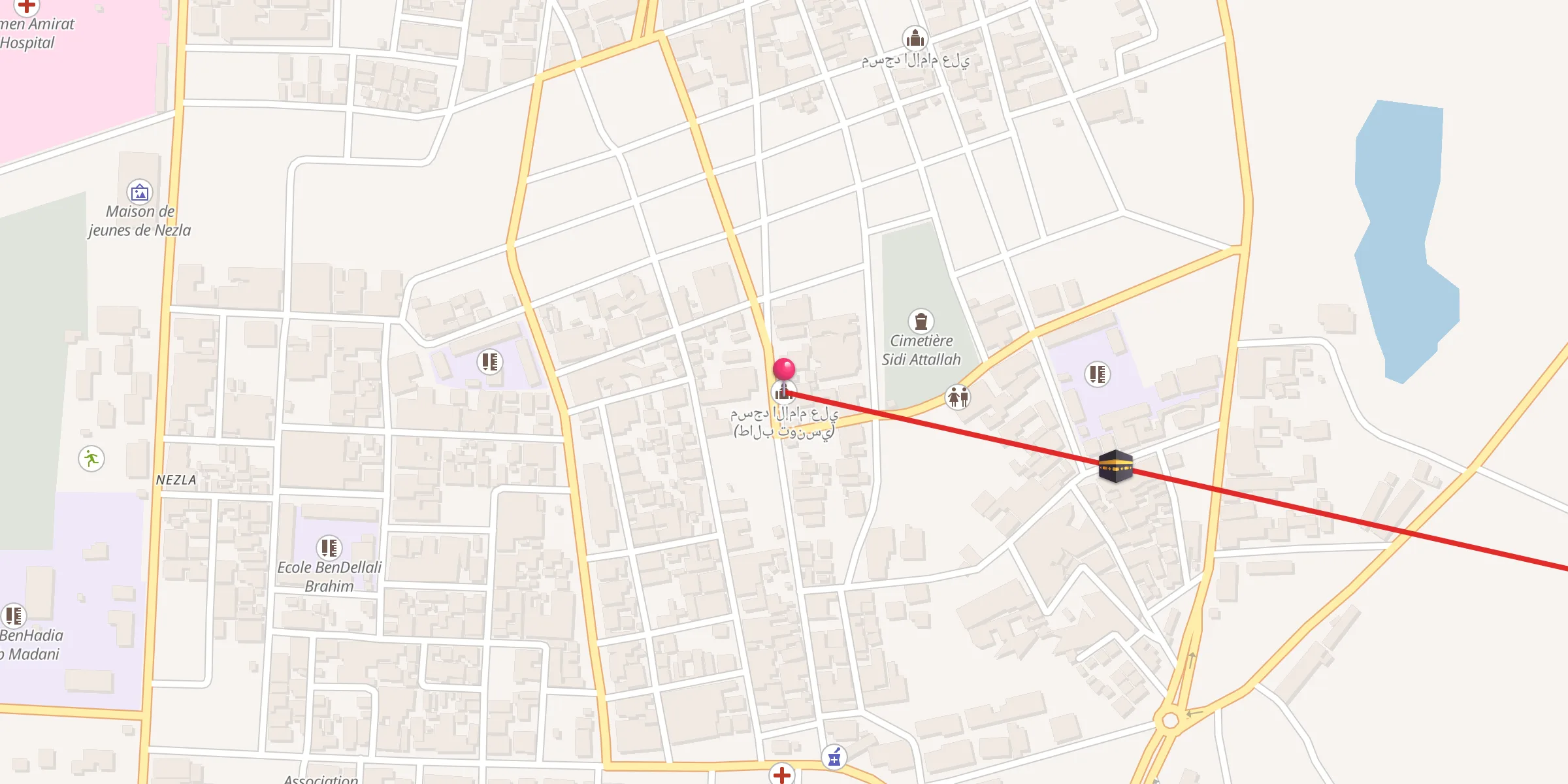 Carte de localisation : مسجد الإمام علي(طالب تونسي)