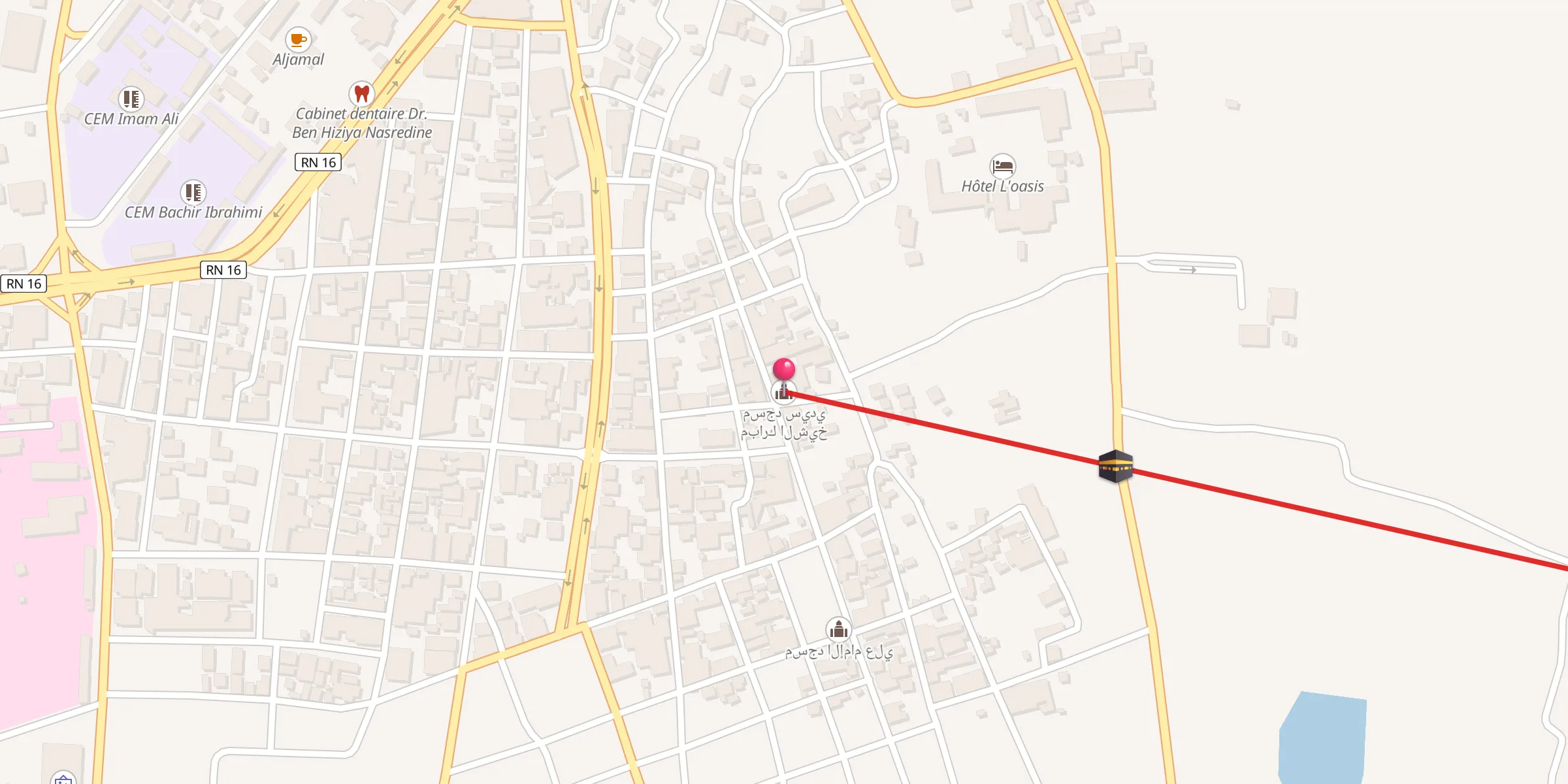 Carte de localisation : مسجد سيدي مبارك الشيخ