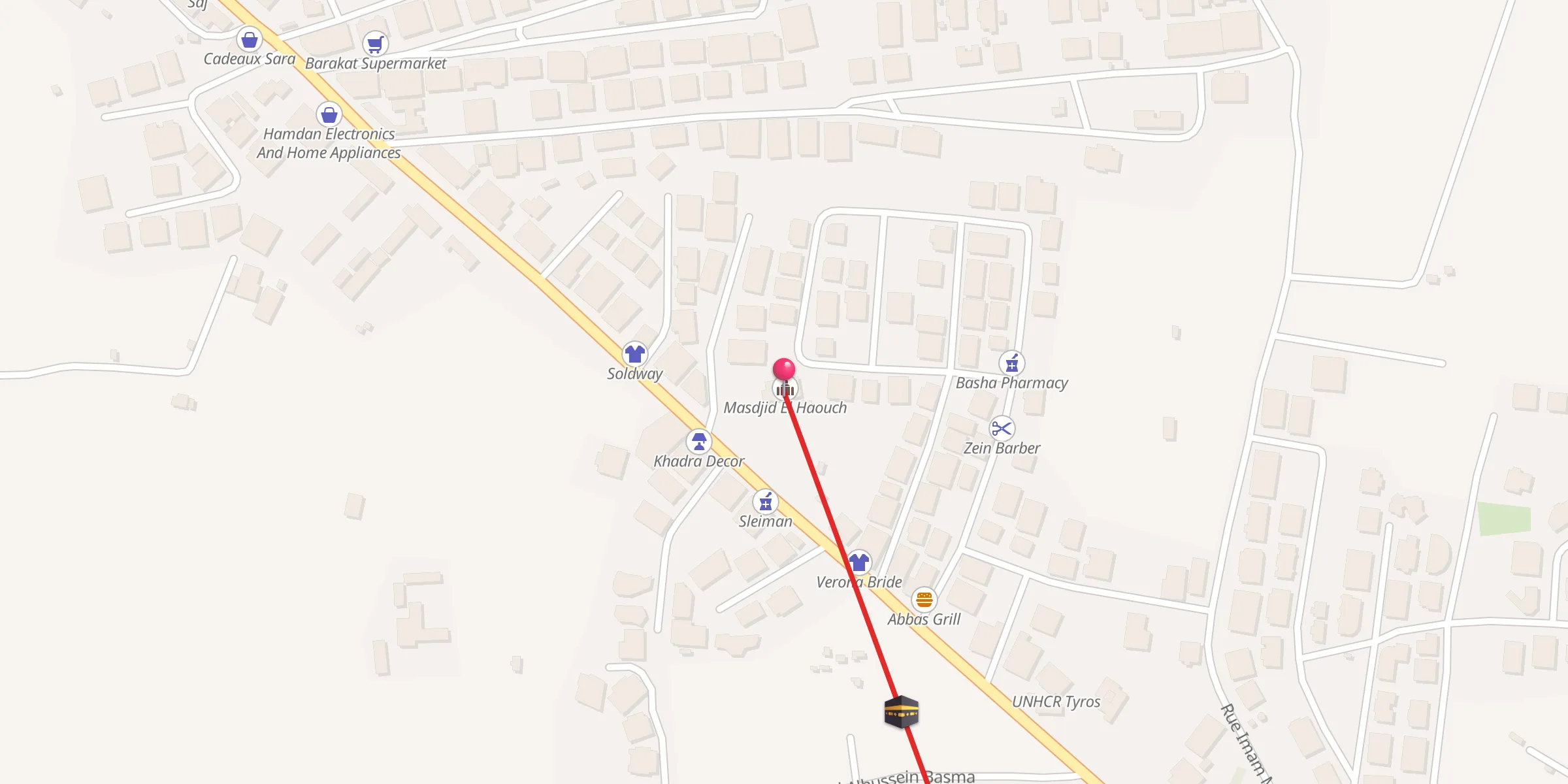 Carte de localisation : مسجد حوش