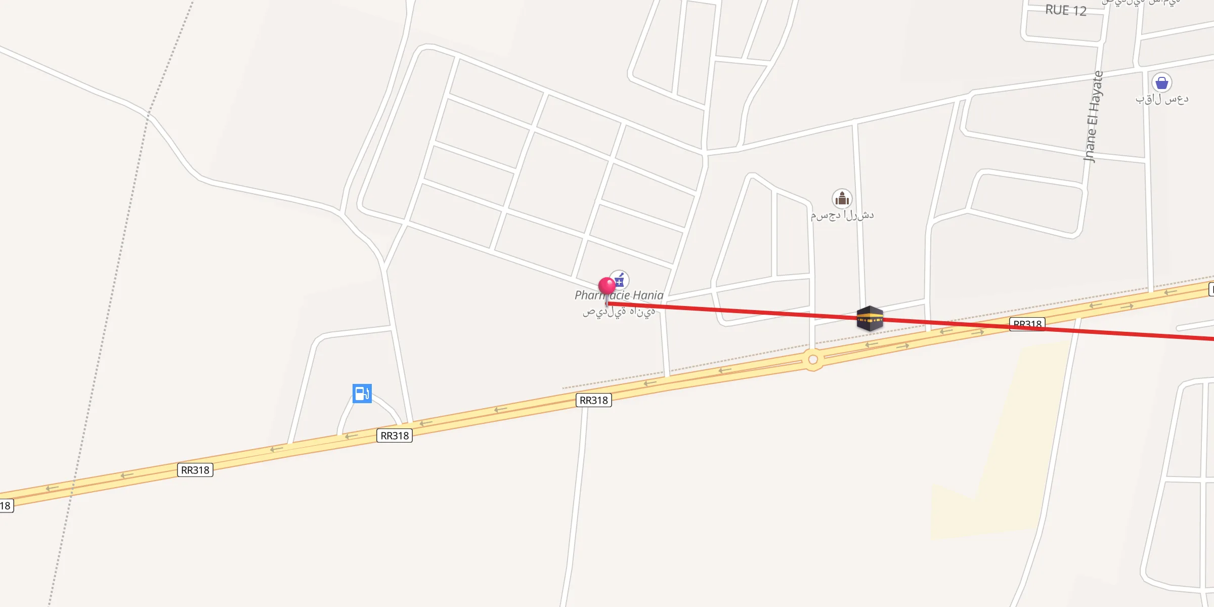 Carte de localisation : مسجد ISTA BERRECHID