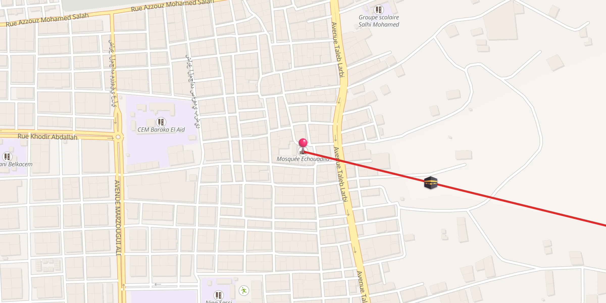 Carte de localisation : Mosquée Echouadlia