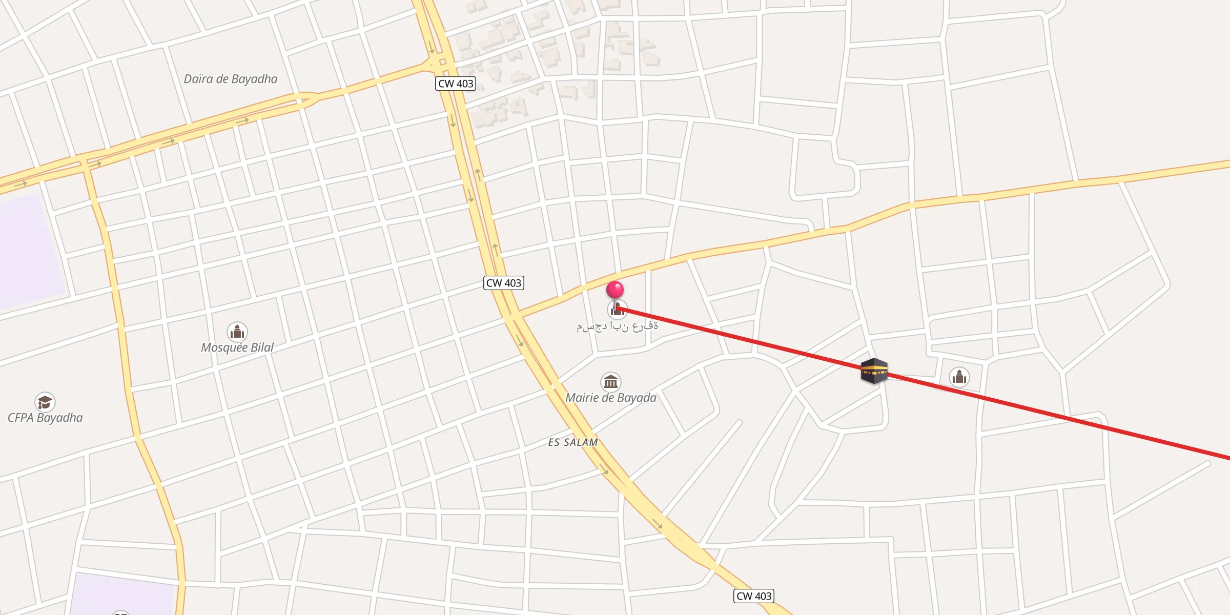 Carte de localisation : مسجد ابن عرفة