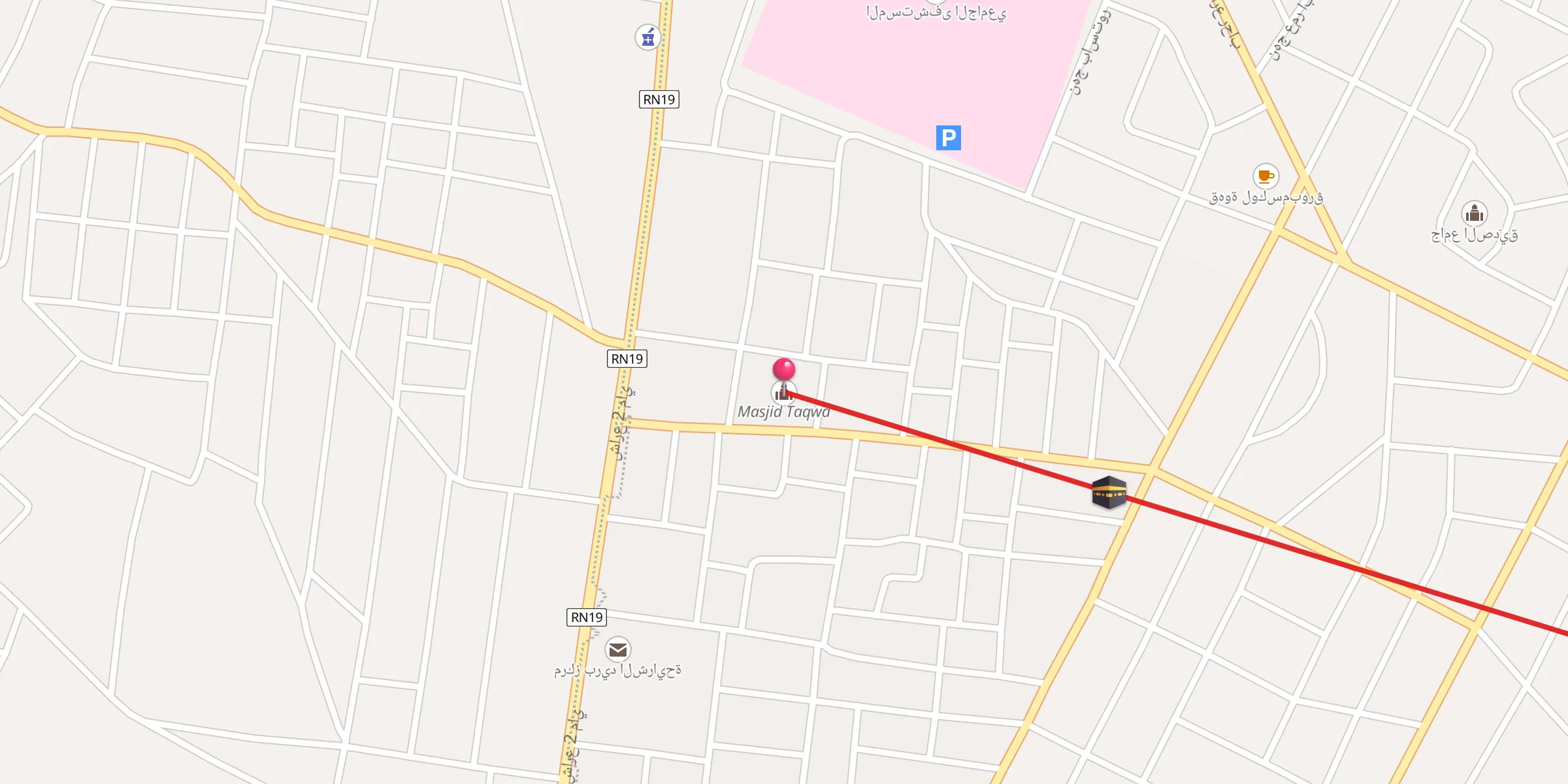 Carte de localisation : مسجد تقوى