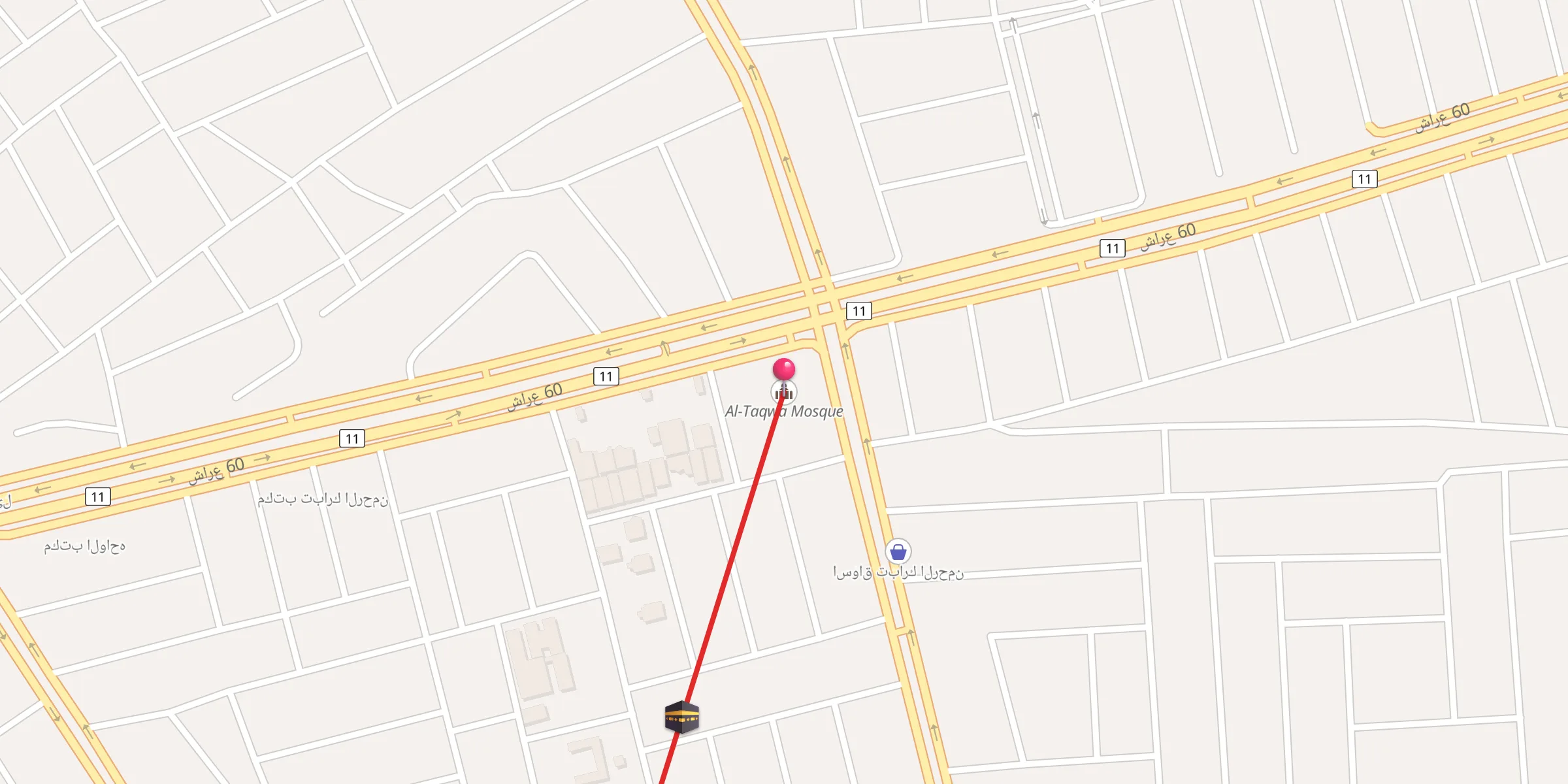 Carte de localisation : جامع التقوى