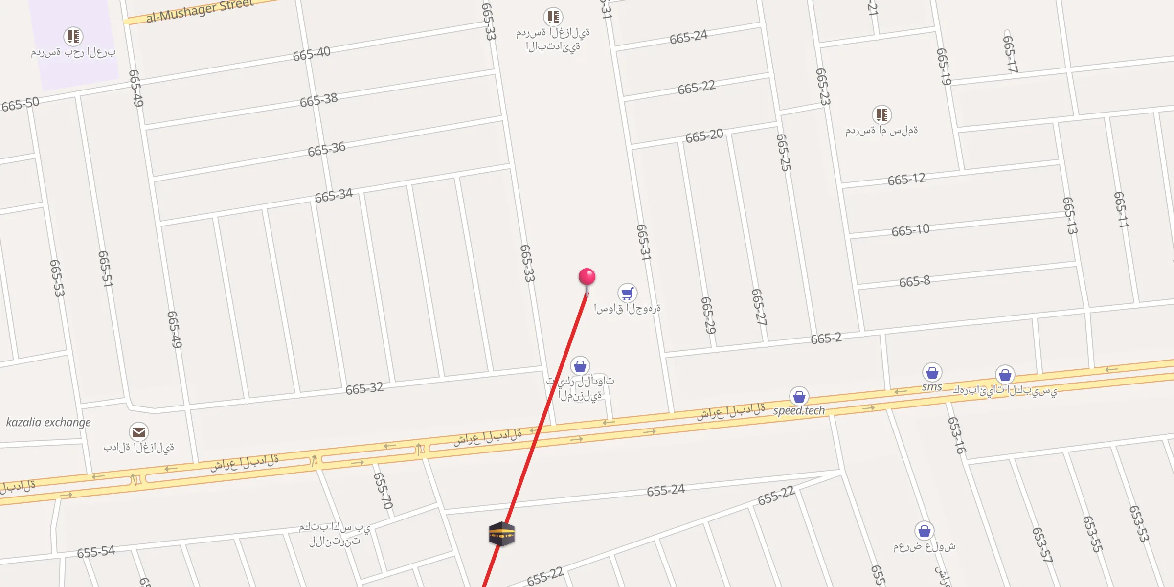 Carte de localisation : جامع سعاد النقيب