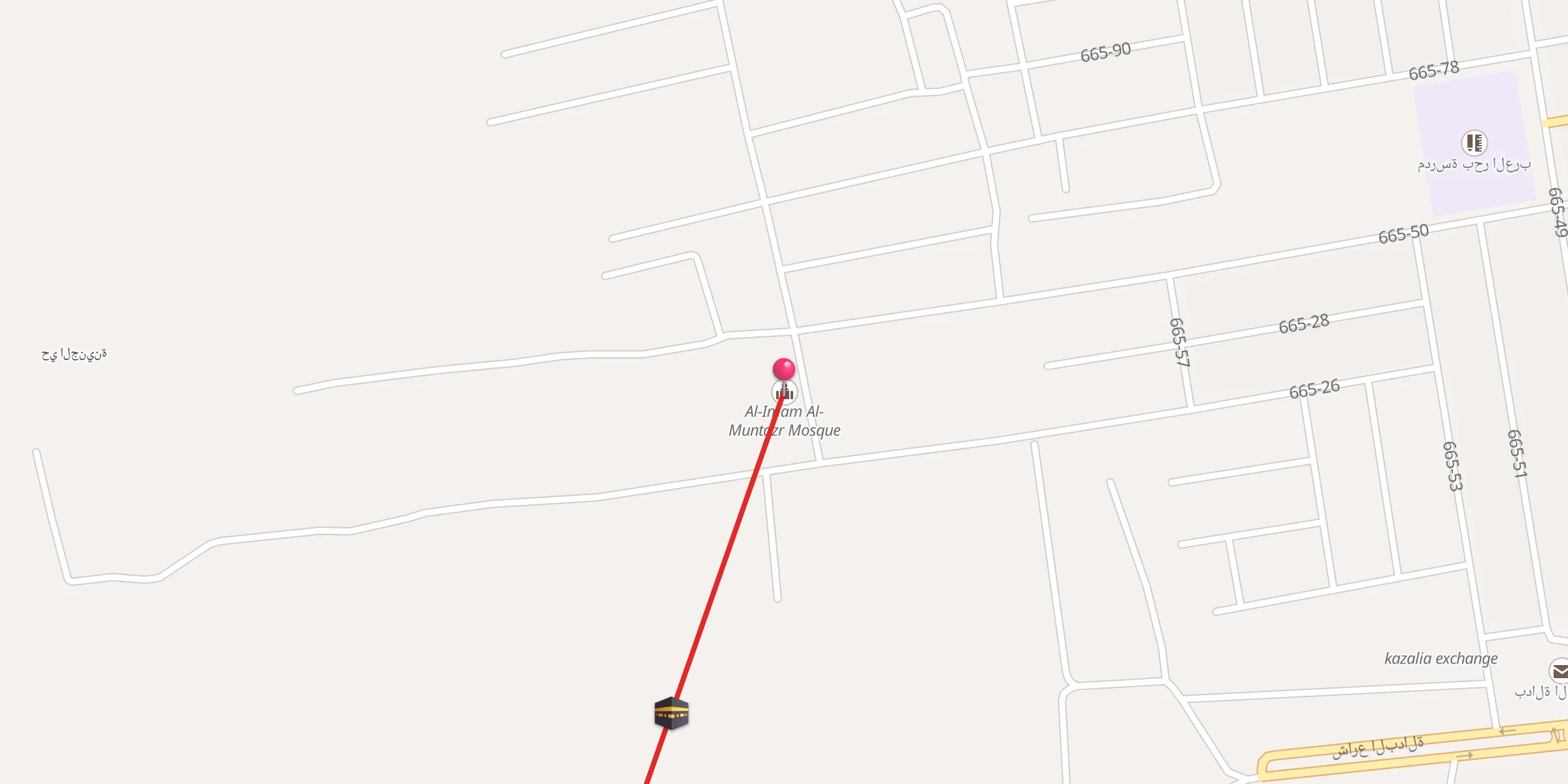 Carte de localisation : جامع الإمام المنتظر