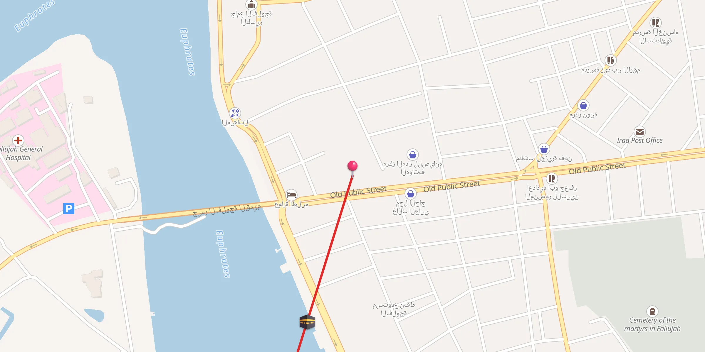 Carte de localisation : جامع شاكر الضاحي