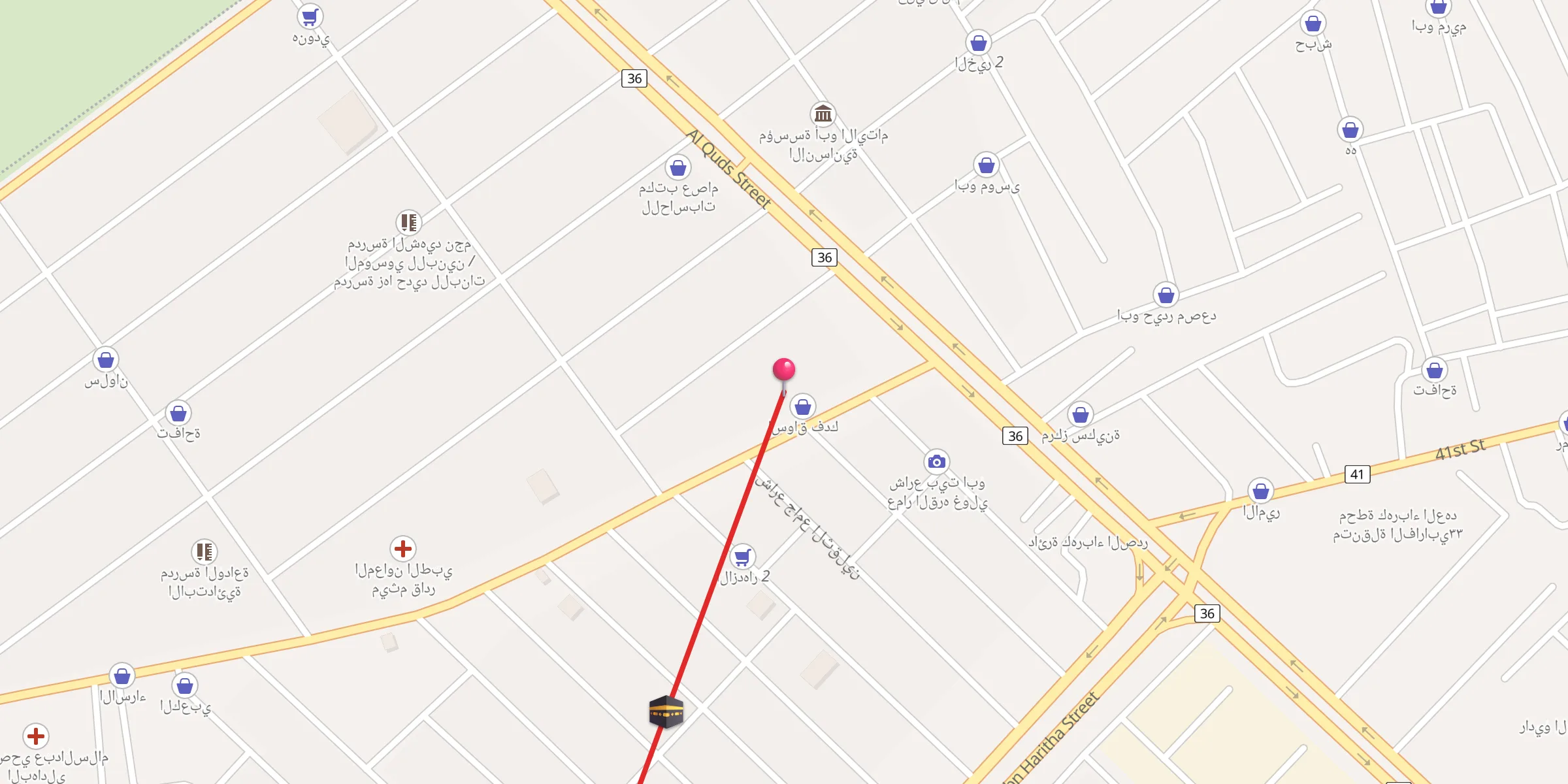 Carte de localisation : Al-Thaqalayn Mosque