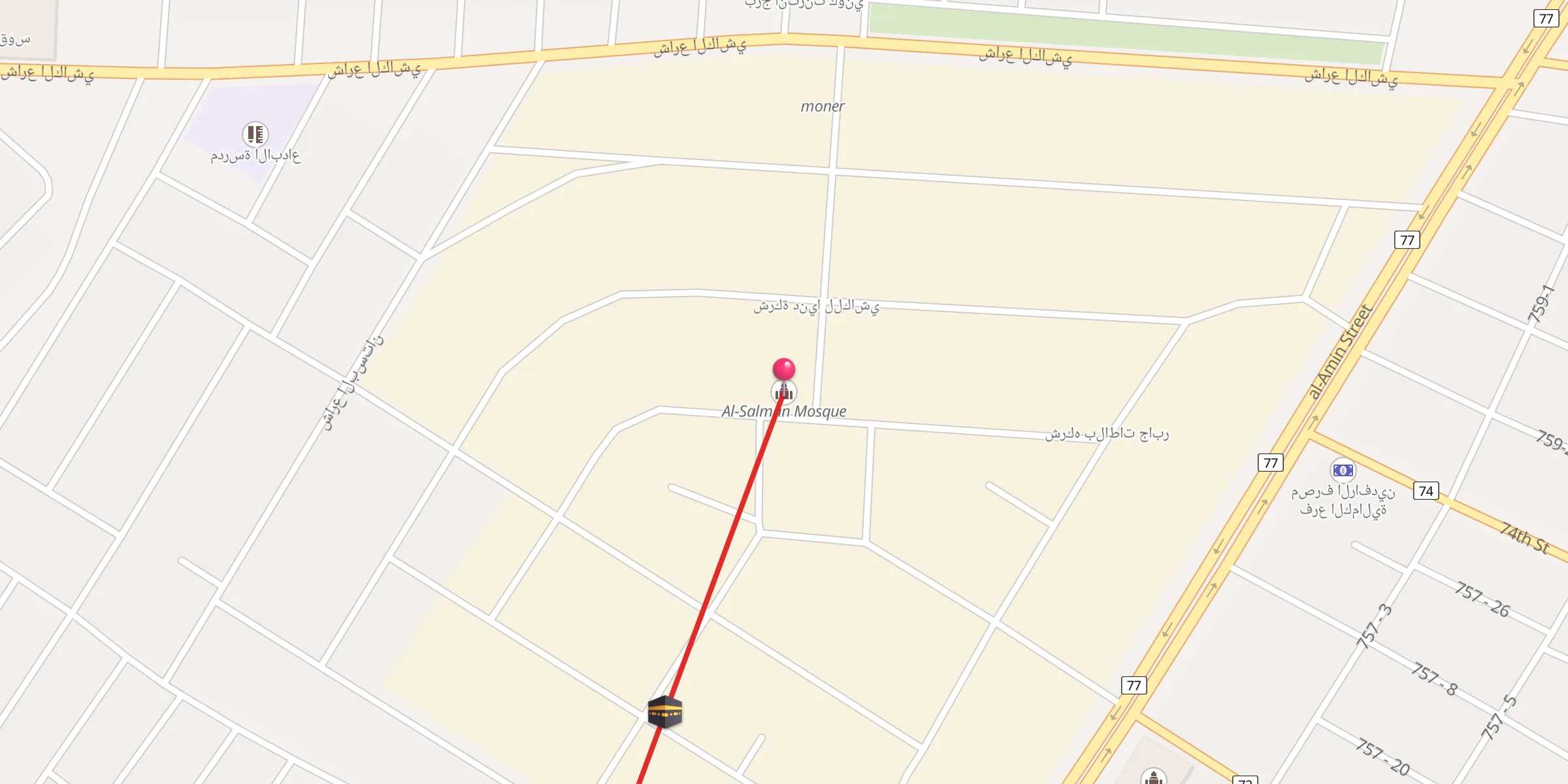 Carte de localisation : Al-Salman Mosque