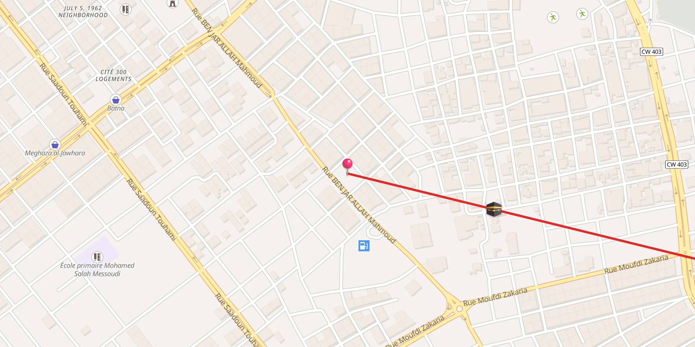 Carte de localisation : Mosquée El Ghamama;مسجد الغمامة