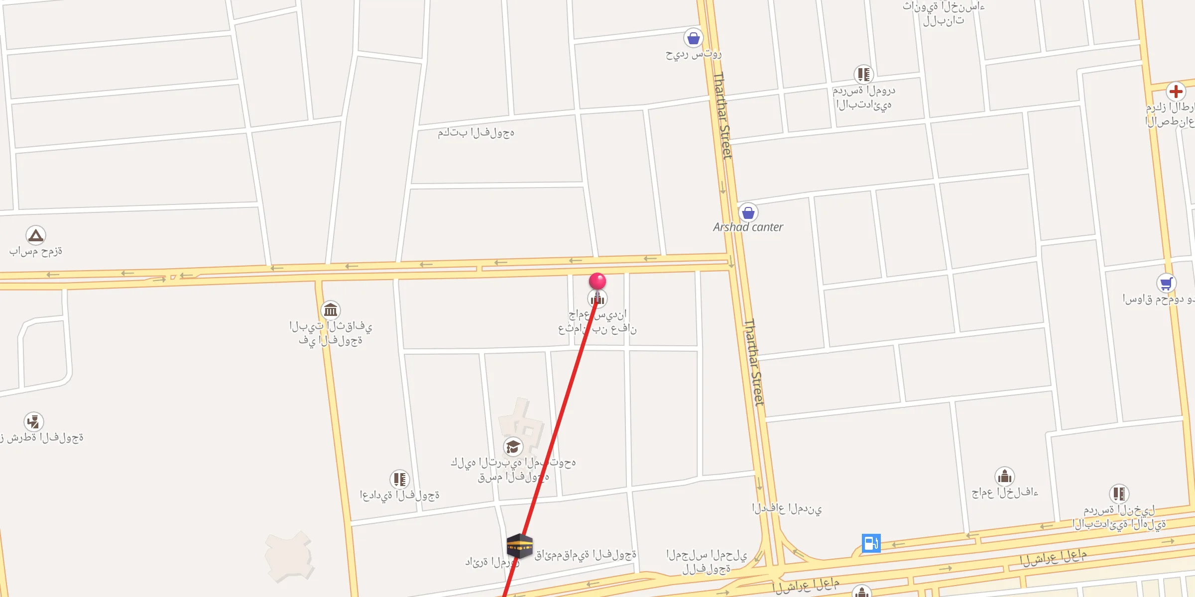Carte de localisation : جامع سيدنا عثمان بن عفان